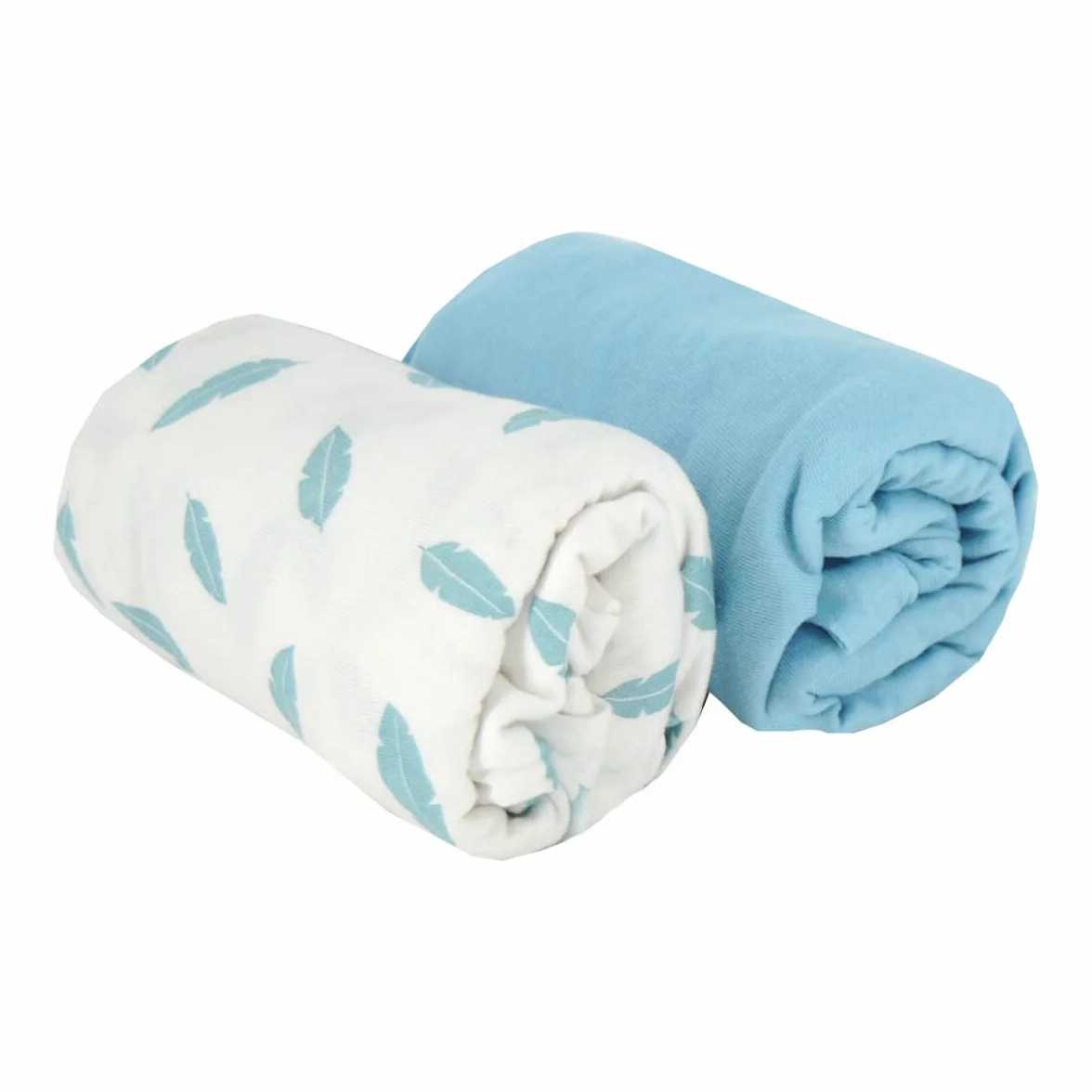 BabyCalin - Set di 2 lenzuola con angoli elasticizzati, 70 x 140 cm, certificato OEKO-TEX