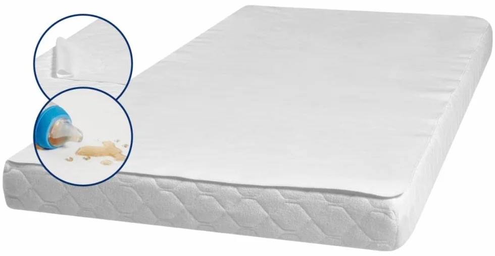 Playshoes, Coprimaterasso per lettino, impermeabile e traspirante, Bianco (weiß)