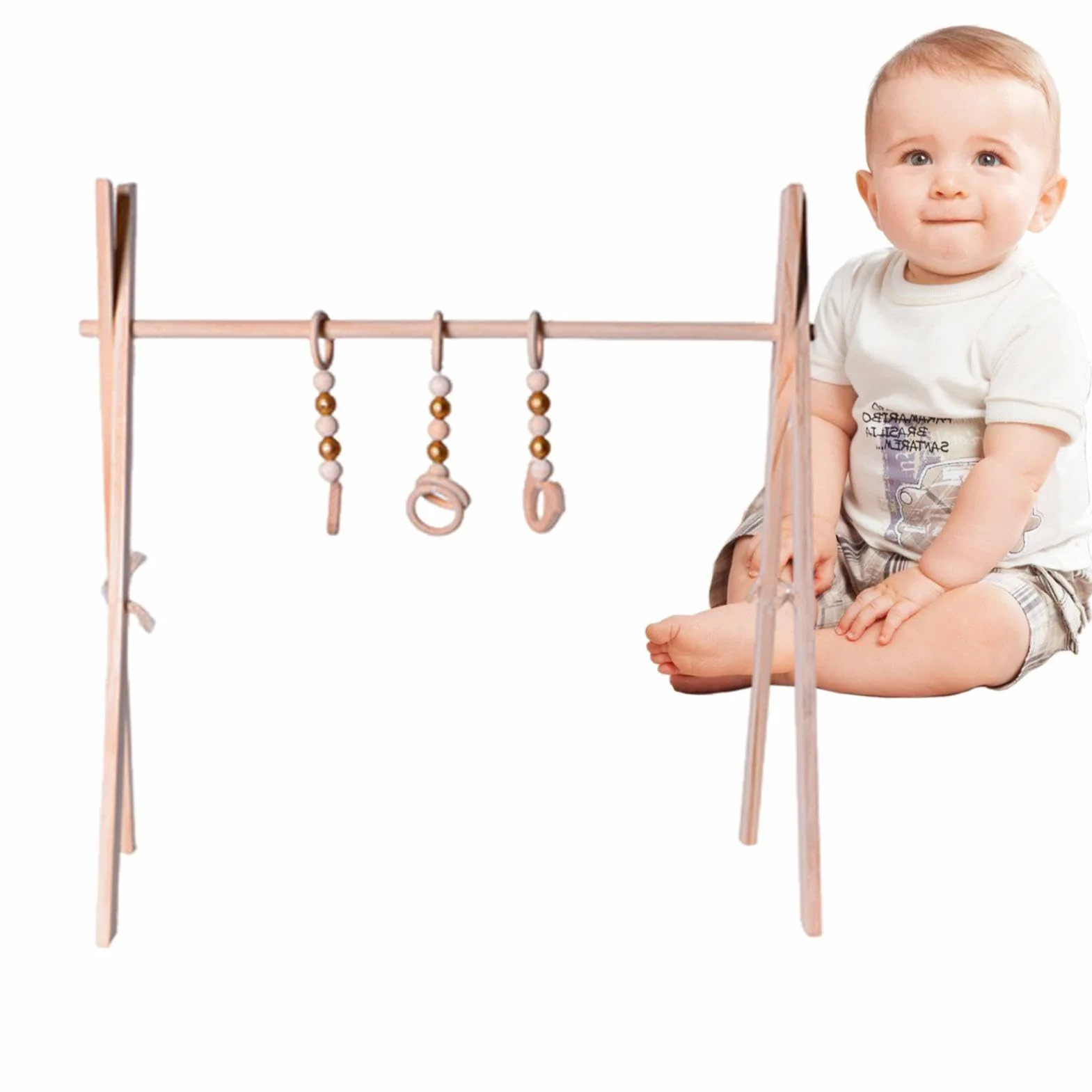 Palestra In Legno Per Bambini Giocattolo Pieghevole Telaio Palestra Cameretta