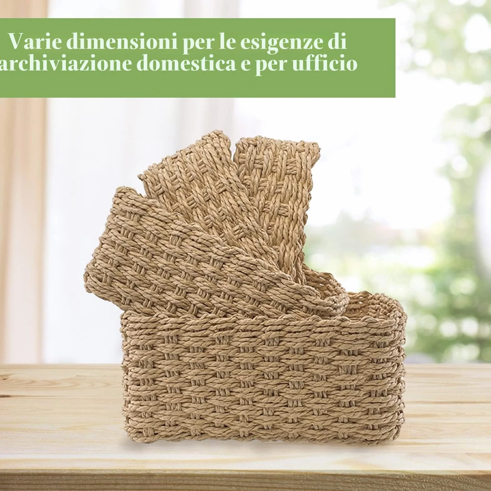 Scatole per Armadio Portaoggetti Set di 4 scatole Immagazzinaggio Carta di Eco Cestino di Immagazzinaggio Contenitori Cestini Natalizi per Riporre Accessori per Asciugamano trucchi(Giallo)