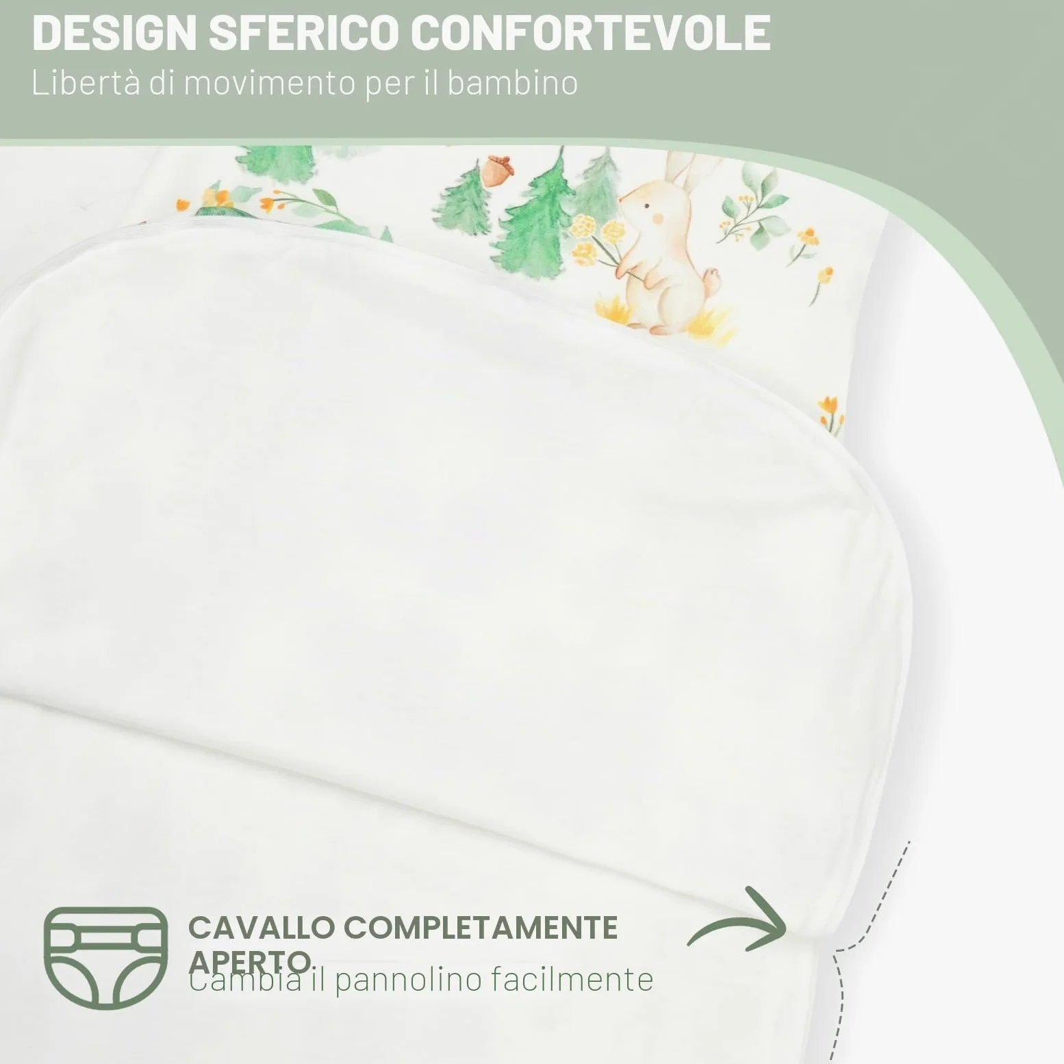 WYTbaby Sacco nanna per bambini 1 Tog, 100% cotone, sacco nanna per tutto l'anno