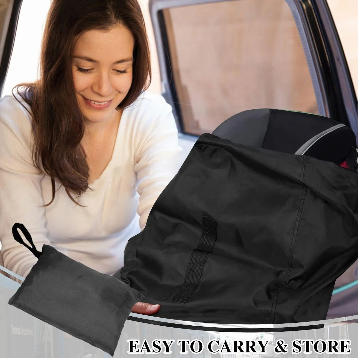 1 sacchetto di sicurezza nero 86x43 cm, tessuto Oxford, resistente all'acqua e alla polvere, multifunzionale, adatto per i viaggi, chiusura con cordoncino