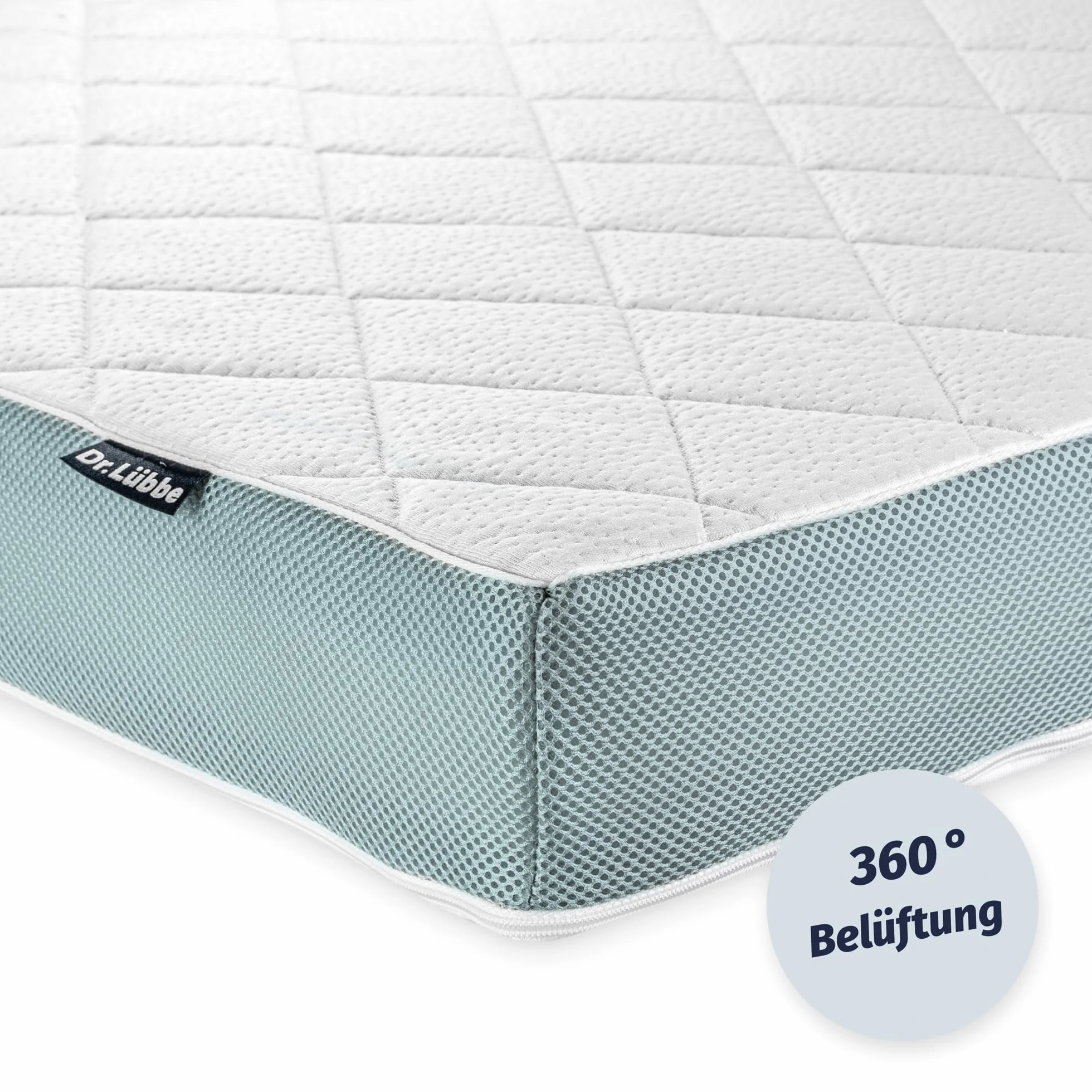 Julius Zöllner Materasso per ragazzi Dr. Lübbe Junior, in memory foam e schiuma fredda per il massimo comfort, Oeko-Tex Standard 100, Made in Germany, dimensioni 120 x 200 cm