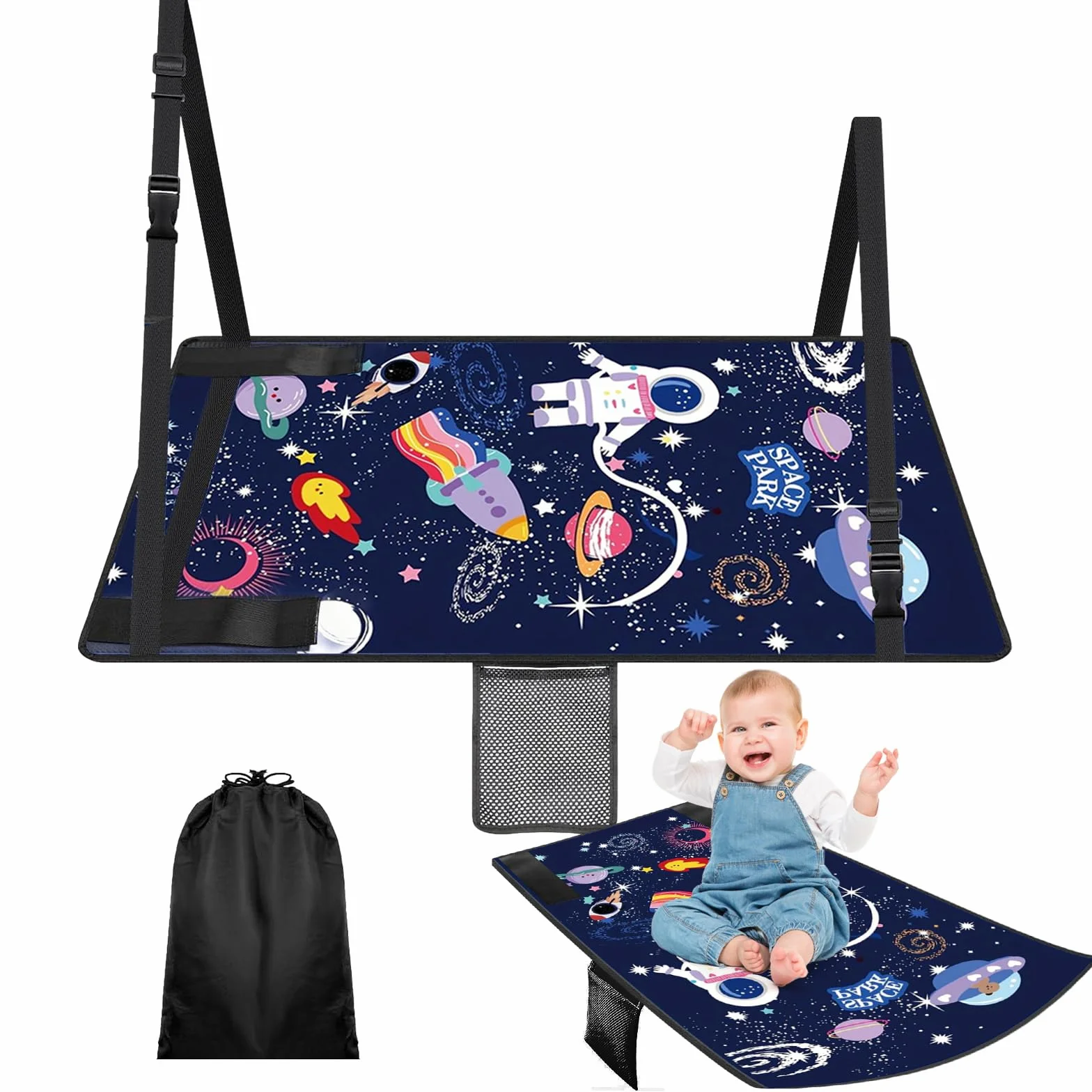 Estensione del sedile per bambini, poggiapiedi aereo, 79 x 44 cm, poggiapiedi per aereo, leggero e pieghevole, prolunga per viaggi in volo per bambini