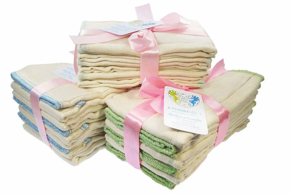 Blümchen Pannolini di stoffa Prefold 6 pezzi cotone biologico