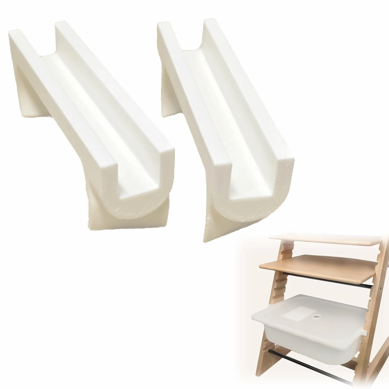 Adattatore Adatto per Stokke Tripptrapp compatibile con Ikea Trofast Scatola di Plastica, Accessori per Seggioloni, Soluzione Organizer Salvaspazio (Usare senza coperchio)