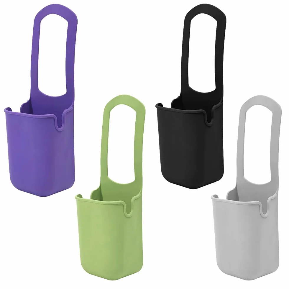 4 pezzi Portabevande universale in silicone, portabevande universale, portabottiglie per bicicletta, per deambulatori, biciclette, sedie a rotelle, mountain bike, scooter, golf cart