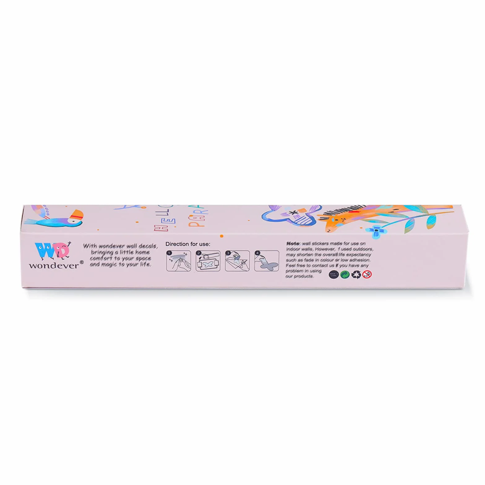 wondever Adesivi Murali Palloncini Animali Sticker da Muro Elefante Coniglio Orso Nuvole Adesivi da Parete per Asilo Nido Camerette Bambini Camera Ragazza