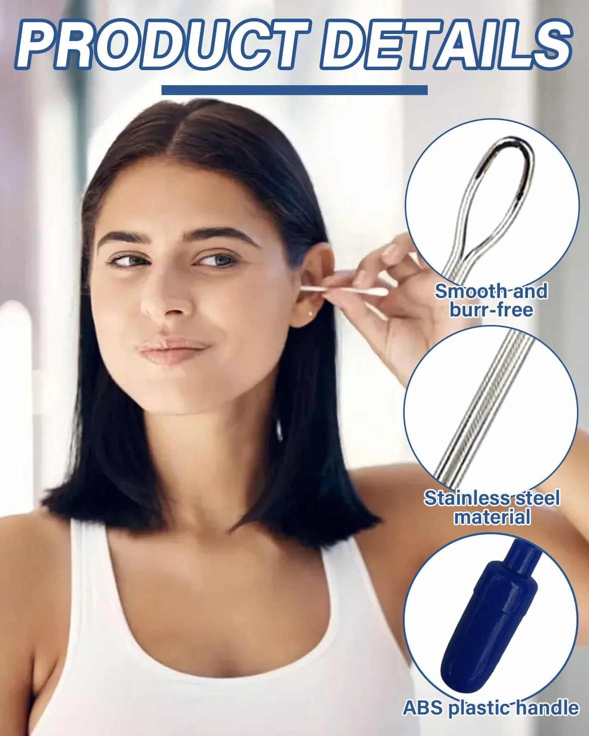 5Pcs Professionale Rimuovi cerume Di acciaio inossidabile- Strumento Curette Orecchie A Rimuovere l'irrigazione Dell'orecchio, Detergente per Orecchie Igienico Riutilizzabile per Adulti