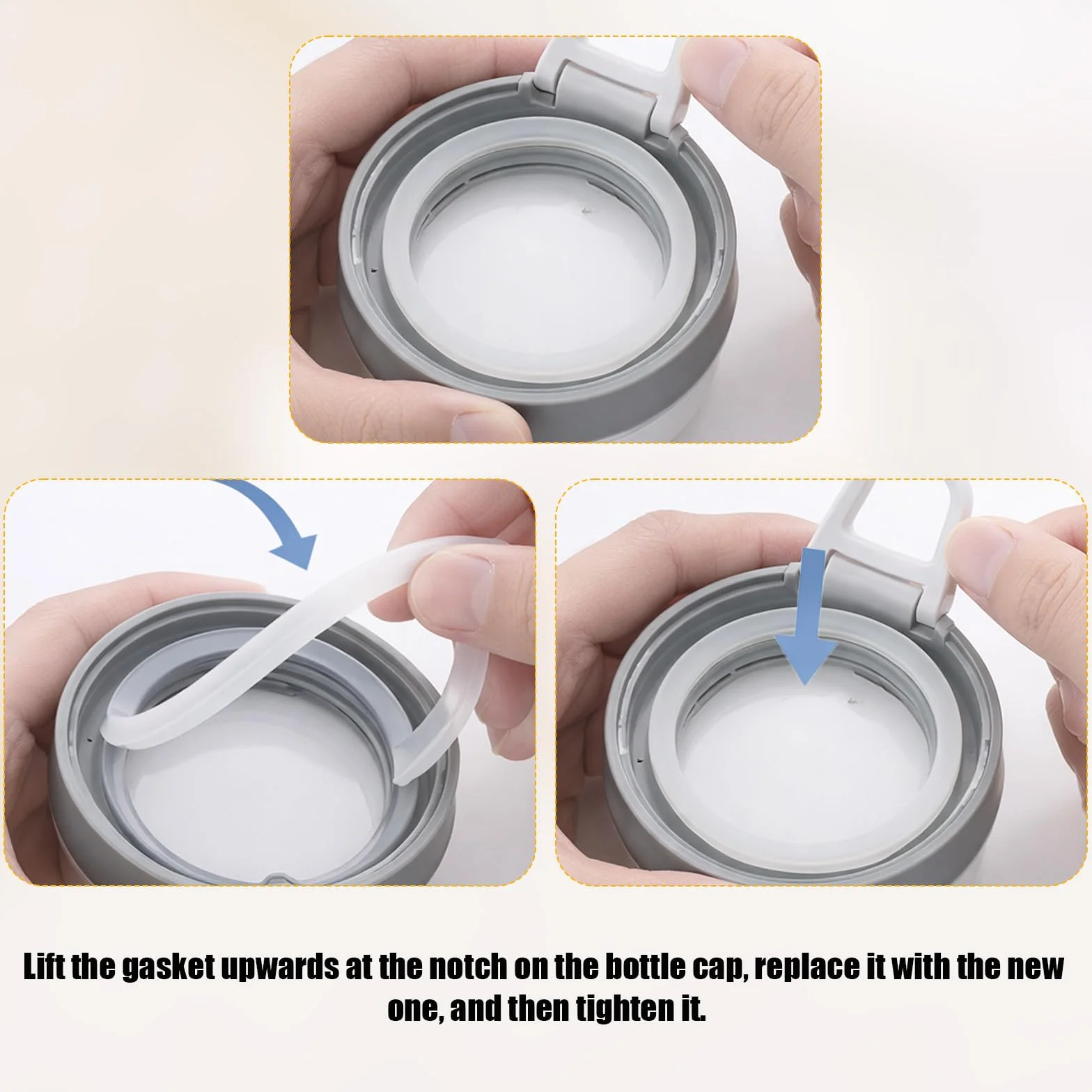 1pz Spazzola Pulizia e 4pz Guarnizioni di Ricambio, Guarnizioni di Ricambio per Scaldabiberon in Silicone e Spazzola per Pulizia 3 in 1 Compatibili con Momcozy 17oz