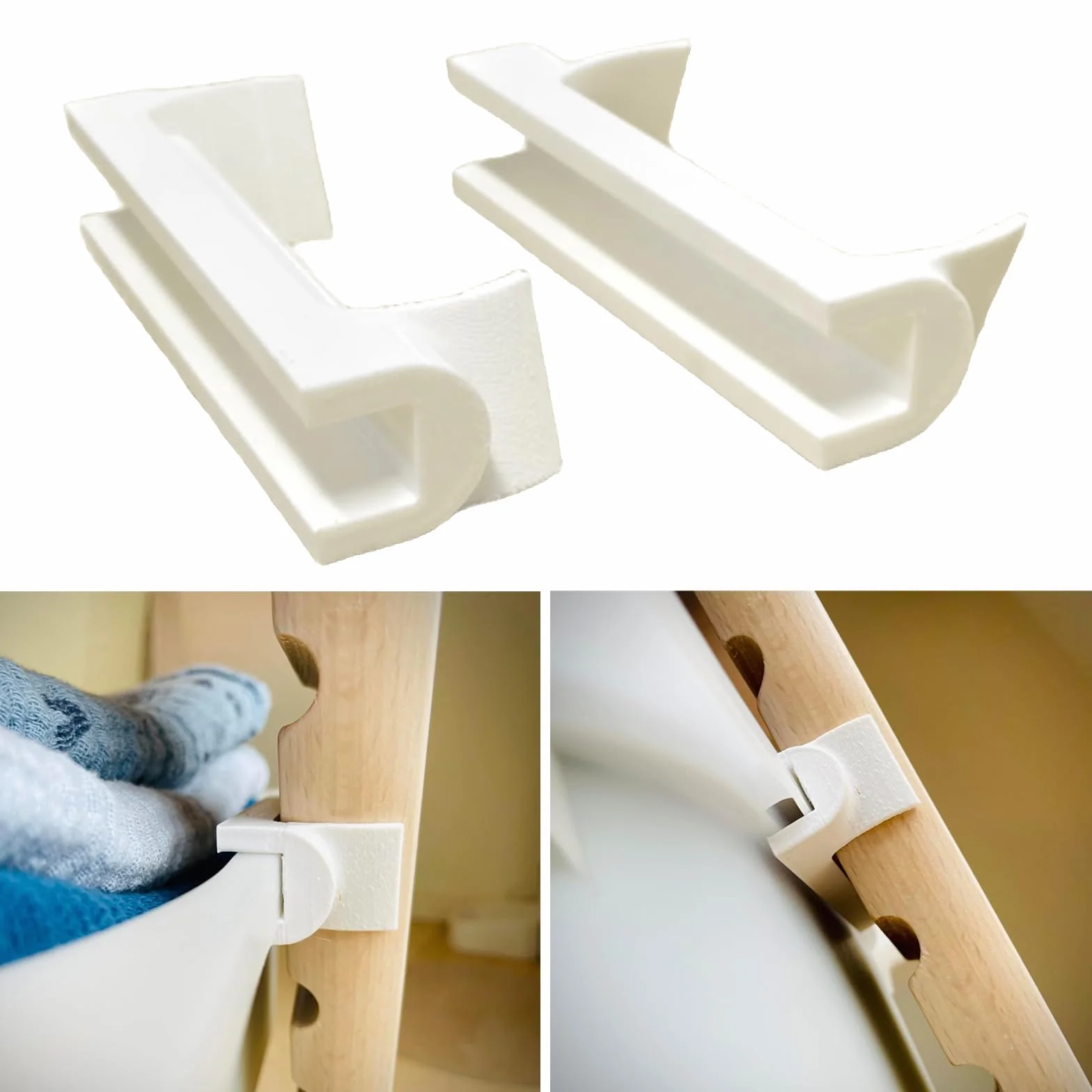 Adattatore Adatto per Stokke TrippTrapp compatibile con Ikea Trofast Scatola di Plastica, Soluzione Organizer Salvaspazio, Fissaggio per Seggiolone (Usare con coperchio)