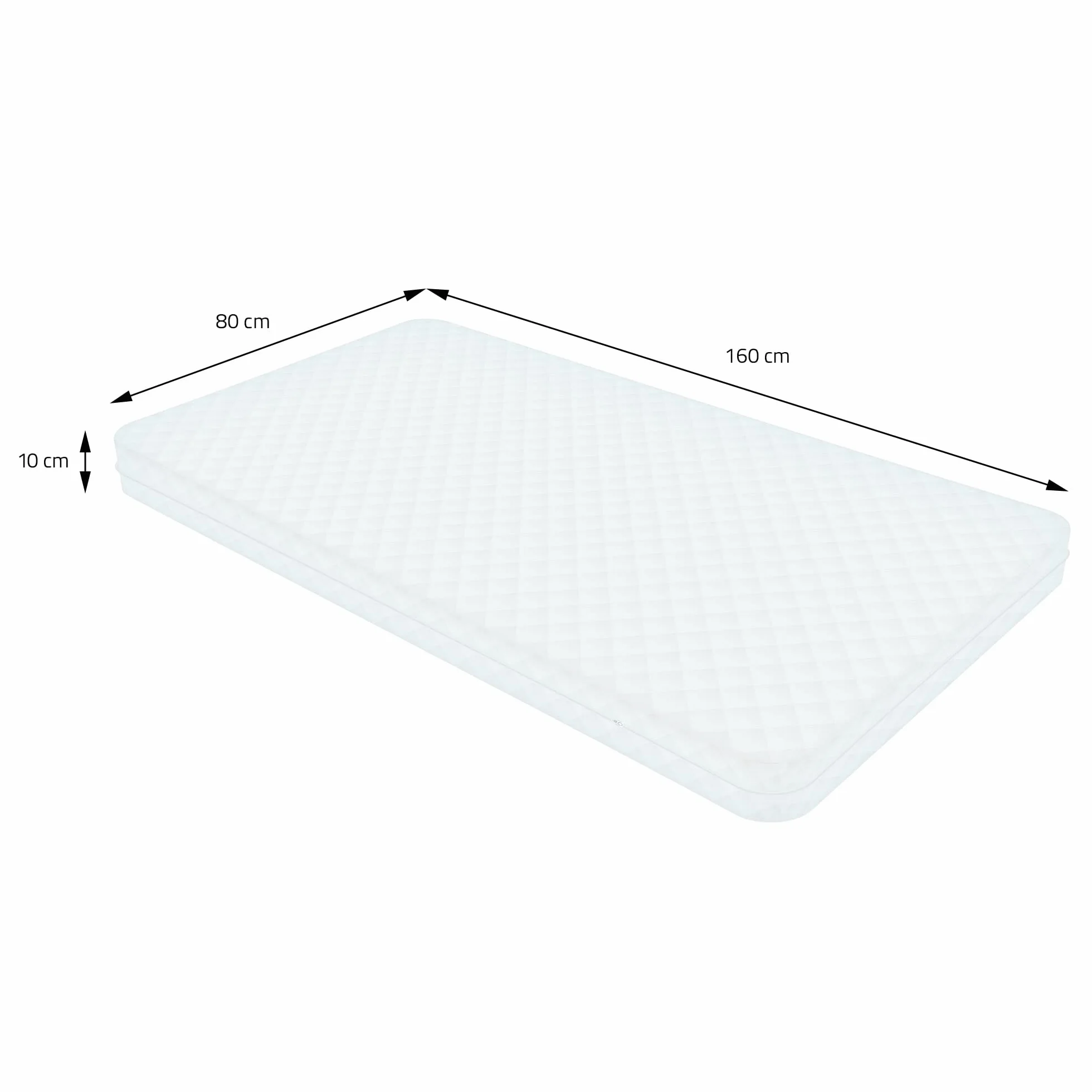 ML-Design Materasso per Lettino Culla Bambini 80x160x10 cm Certificato Oeko Tex 100 a Schiuma Fredda Testato contro le Sostanze Nocive con Cerniera e Rivestimento Sfoderabile Lavabile Ipoallergenico