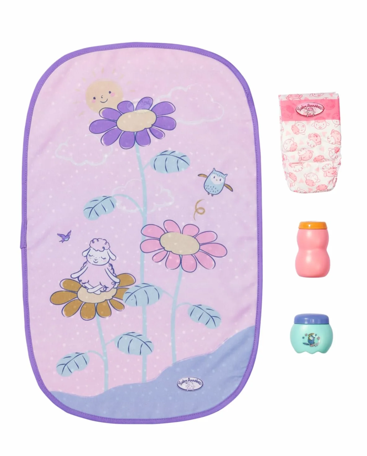 Baby Annabell Borsa fasciatoio 707432 - Borsa portaoggetti con cinghie per gli elementi essenziali 36 e 43 cm - Bambola non inclusa - Età: 3+ anni