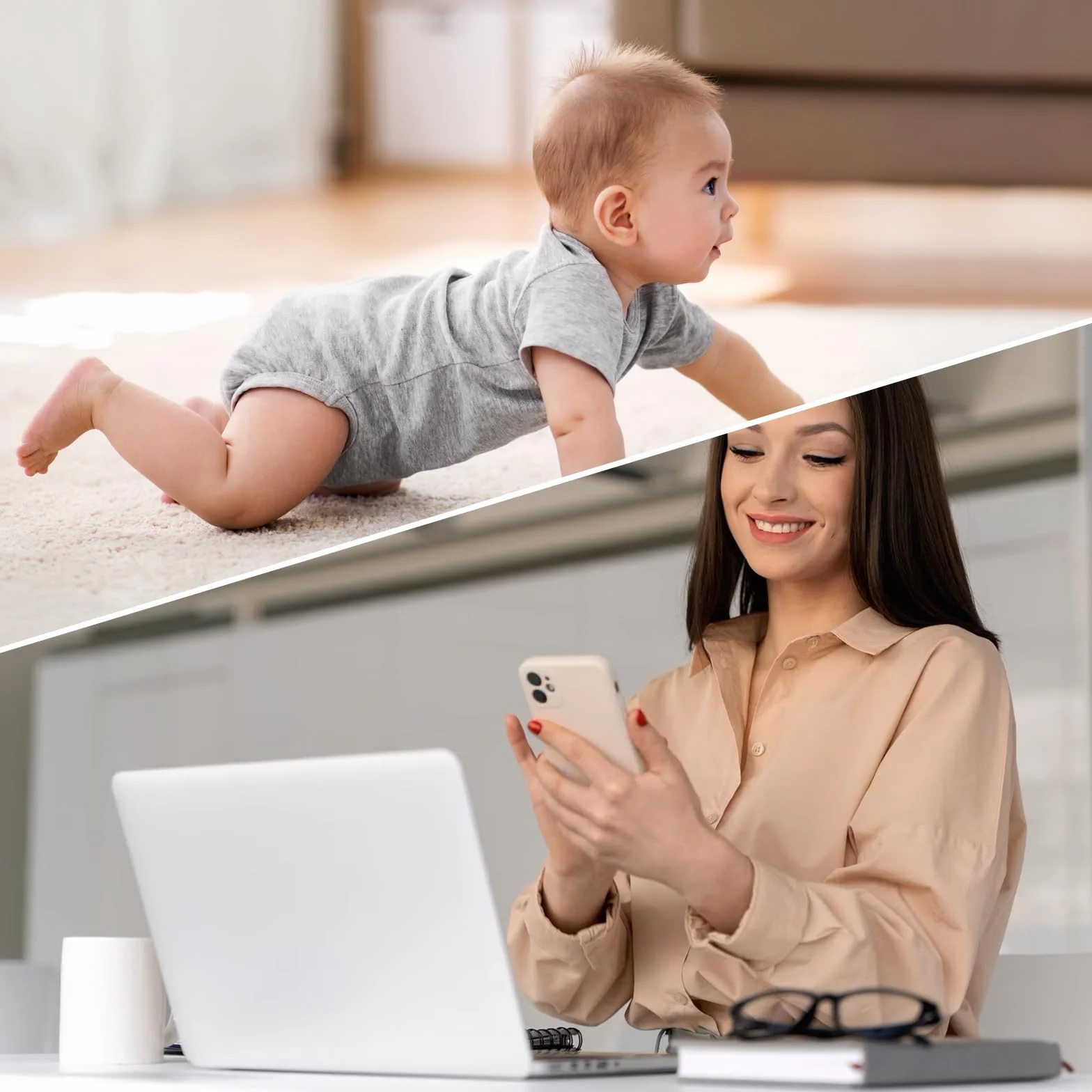 Becky Ai Intelligente Baby Monitor, Monitoraggio Respiratorio, Analisi del Sonno, Allarme di Sicurezza per Soffocamento, Visione notturna 2K HD, Condivisione di Dati Criptati, Android/IOS Compatibili
