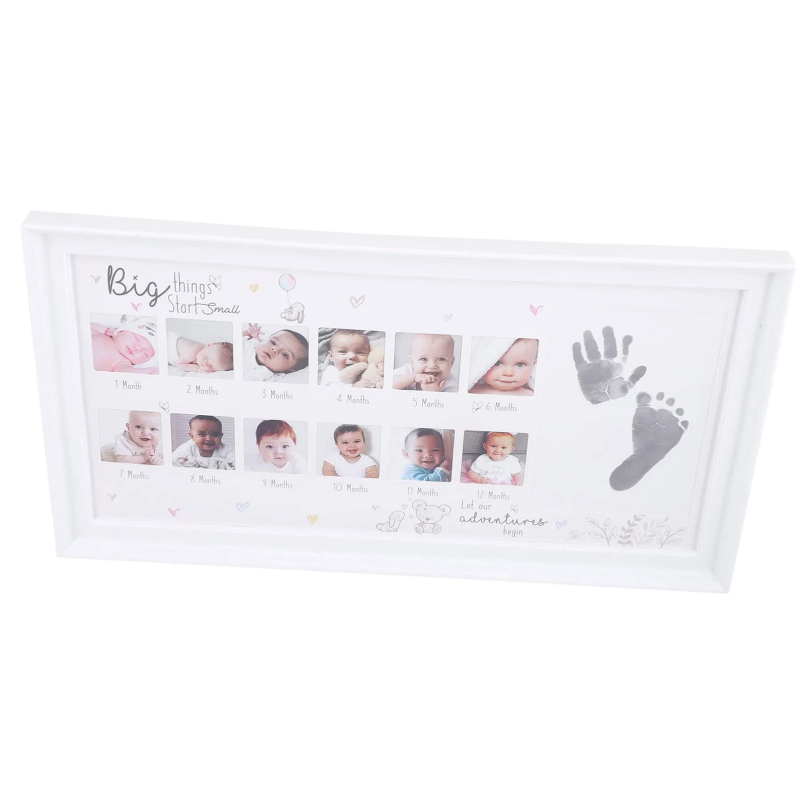 HEMOTON Cornice Portafoto Per Neonati Per Baby Shower Per Il Primo Anno Di Vita Del