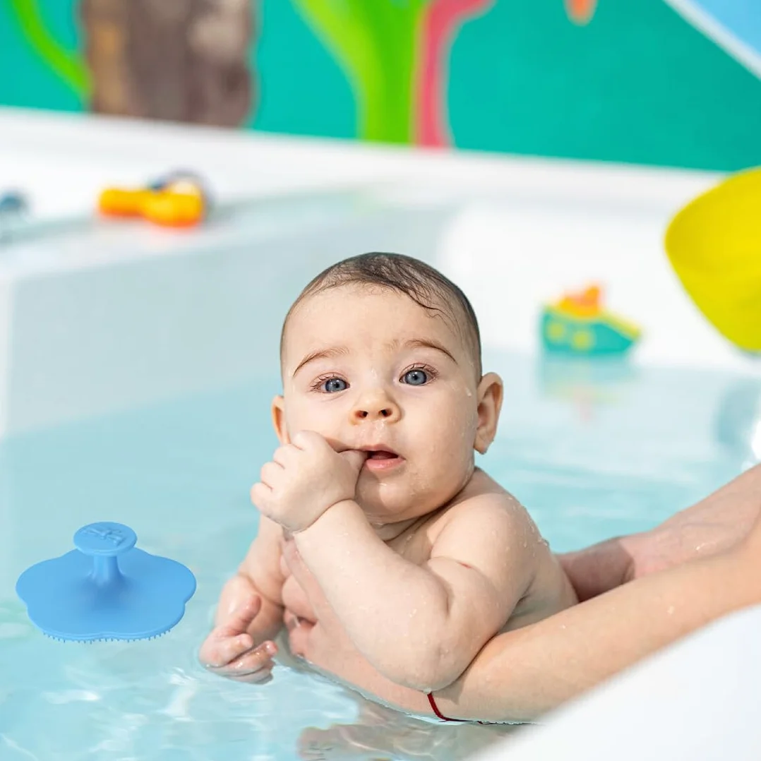 SGERUFZ 2 pezzi pettine per rimuovere crosta lattea del bambino, morbido in silicone, spazzola e pettine per bambino, spazzola shampoo + pettine per la tua ragazza