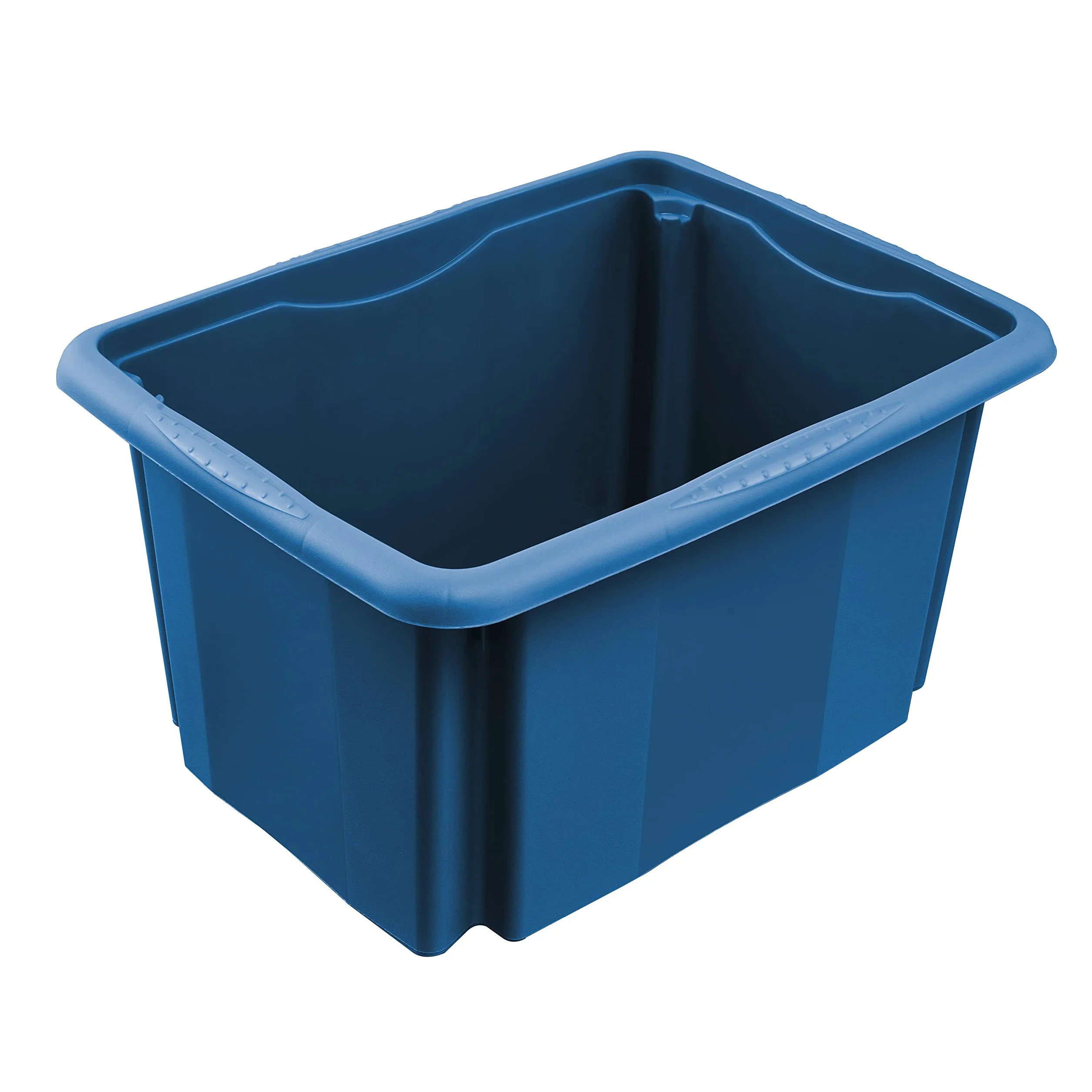 keeeper Contenitore Portaoggetti Rotabile e Impilabile, 38 x 28,5 x 20,5 cm, 15 L, Emil Eco Line, Eco Blu