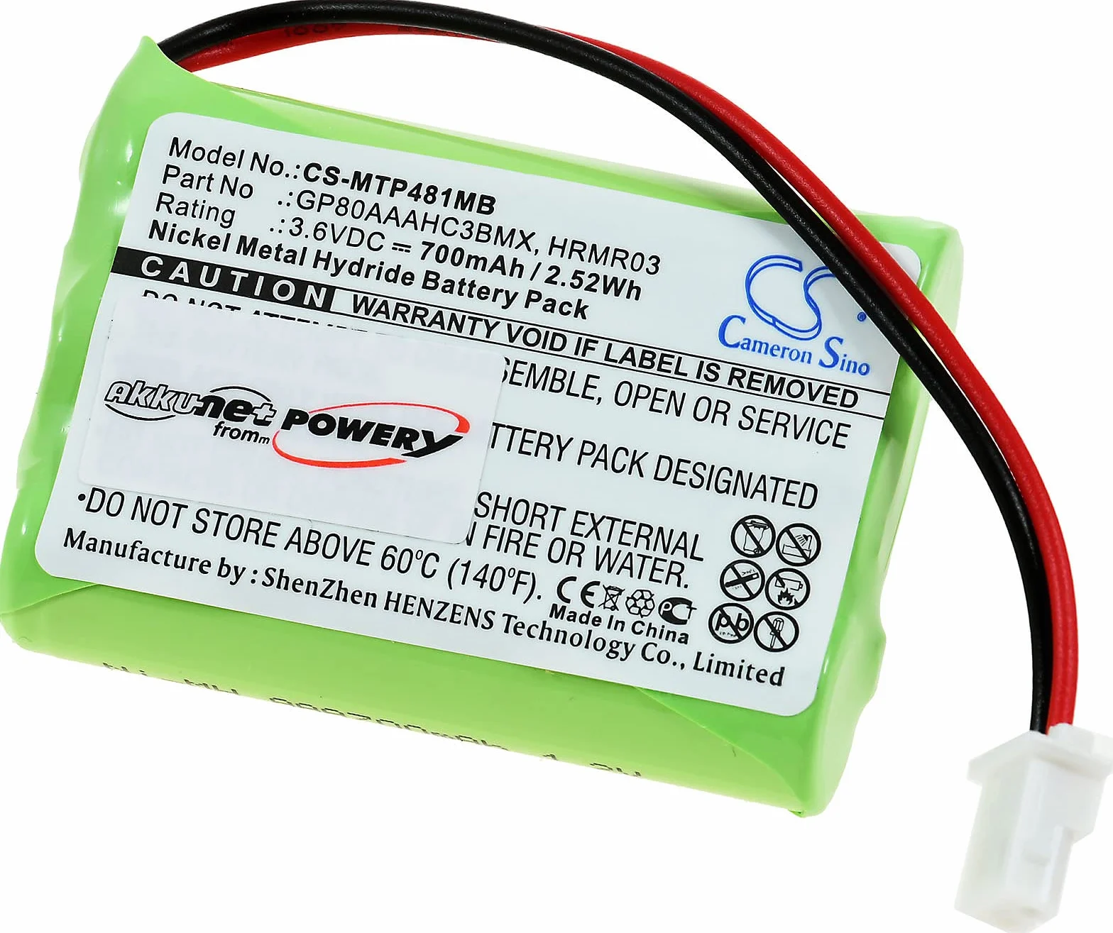 NiMH - Batteria per baby monitor Motorola MBP481 / MBP482 / MBP483, 3,6 V, NiMH