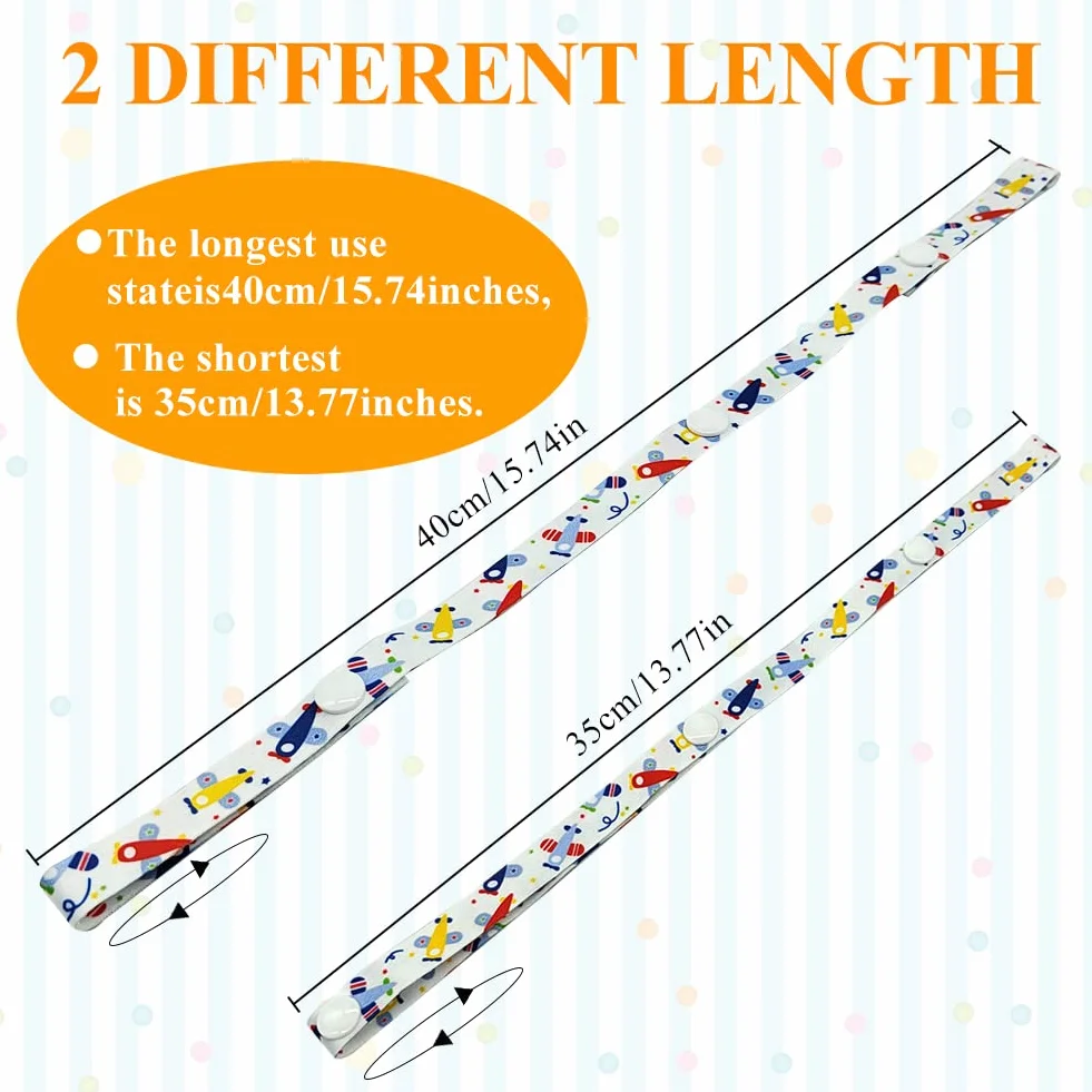 Cordino Per Passeggino, 6 Pezzi Guinzaglio Per Cinturino Giocattolo Per Bambini Cordino Baby Toy Strap Cinturino Per Passeggino Regolabile Regolabili Per Passeggini, Seggioloni