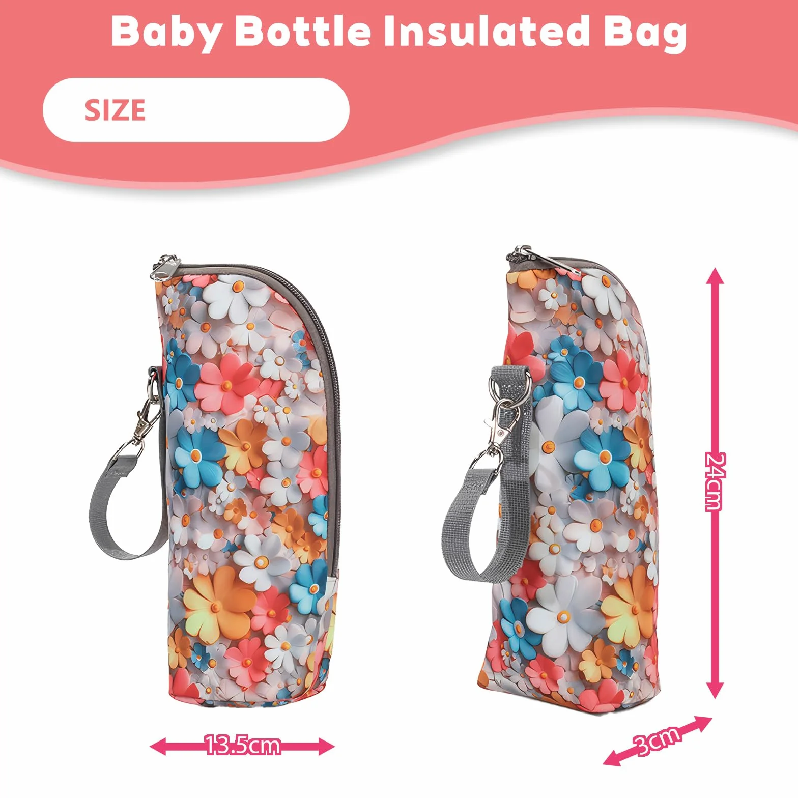 Borsa Termica Universale per Biberon e Latte, Portatile, Con Strato Isolante, Borsa Da Viaggio, Porta Biberon Termico, Sacchetto Termico per Passeggino