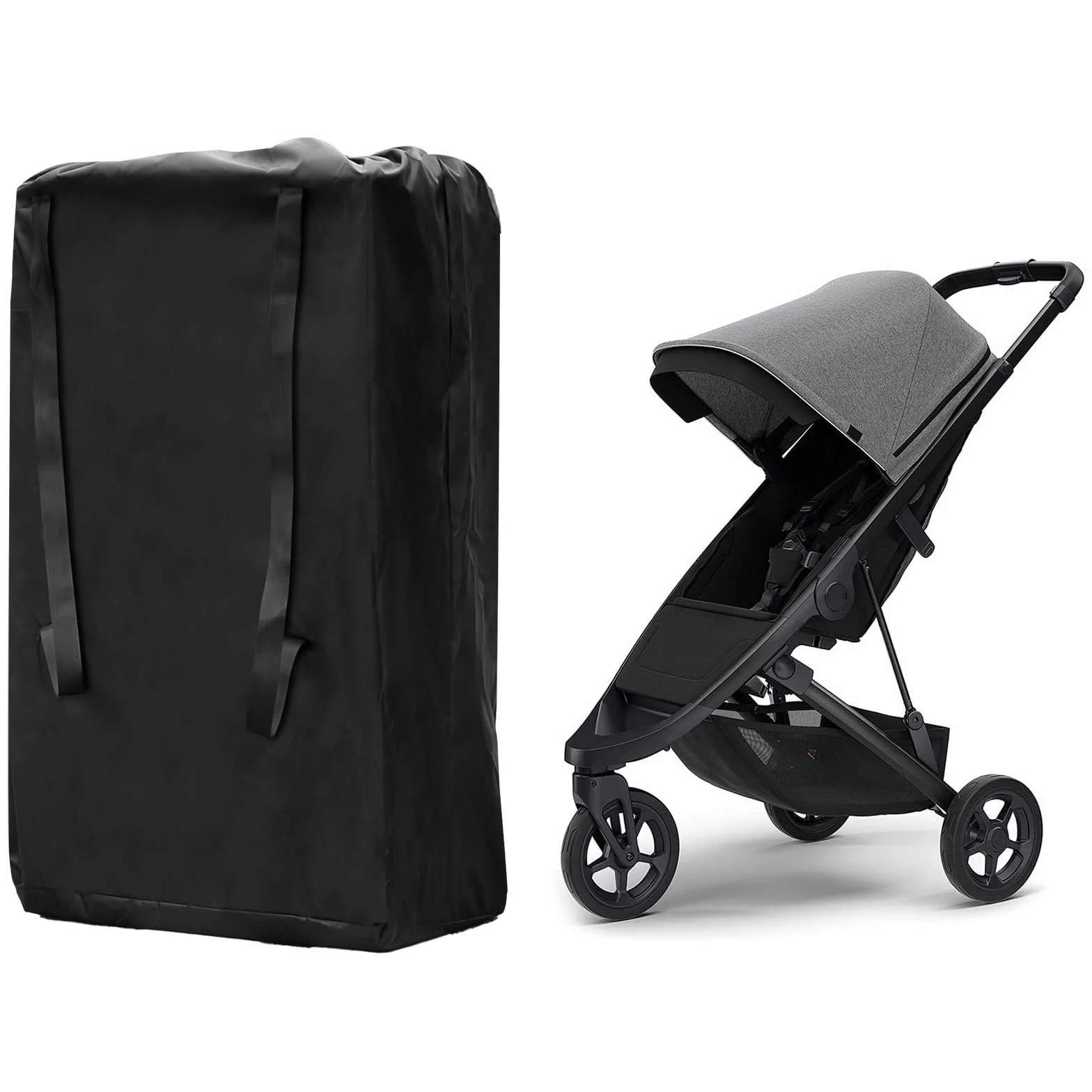 Borsa Trasporto Passeggino Leggero, Borsa da Viaggio per Passeggino Impermeabile Nero Borsa Passeggino Viaggio Universale, Sacca Passeggino Aereo Utilizzato per Trasporto Passeggino