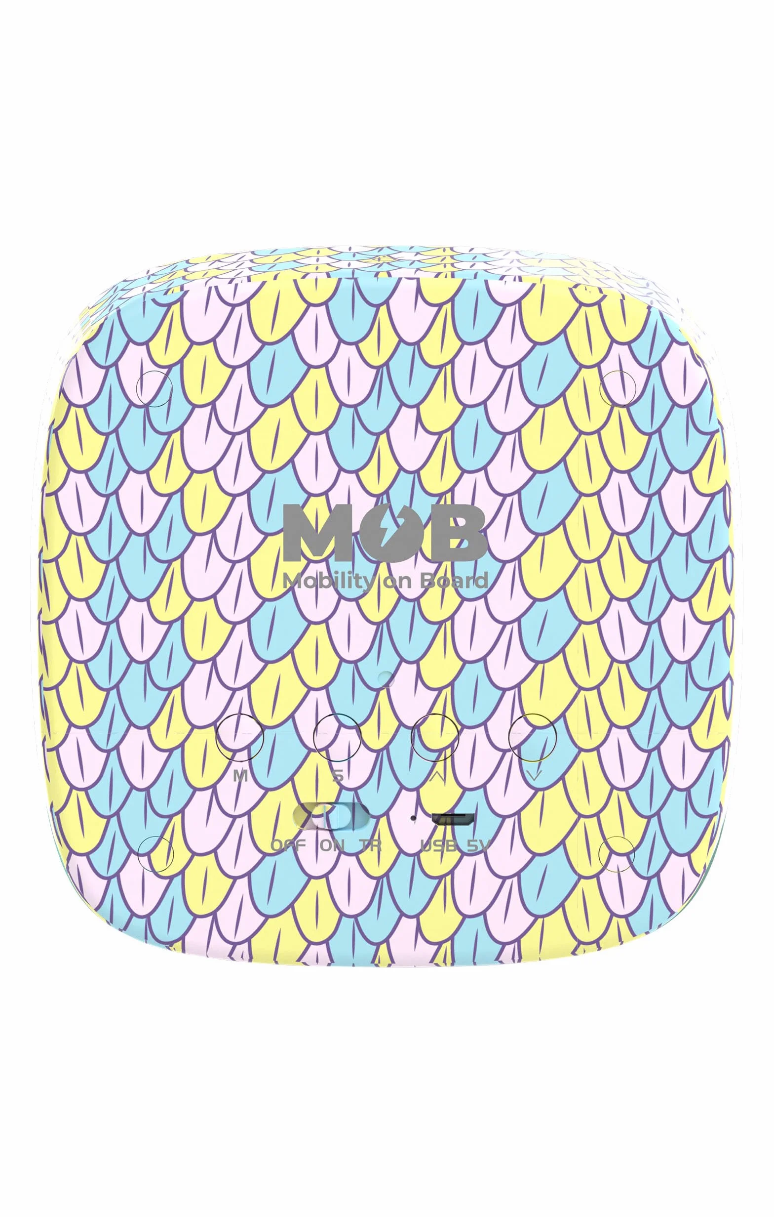 MOB – MOBILITY ON BOARD Billy Clock Sveglia e luce notturna per bambini Sirena arcobaleno - Motivo coniglio - Cornice in plastica morbida - Data, ora e 3 impostazioni di sveglia