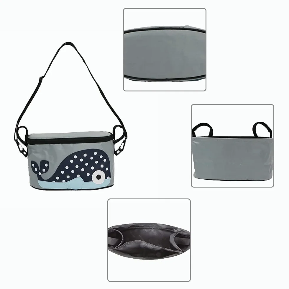 Borsa per Passeggino, Organizer Universale per Passeggino, Borsa Portaoggetti Passeggino Universale, Può Essere Utilizzato per Riporre Pannolini e Giocattoli, Adatto a Tutti i Passeggini