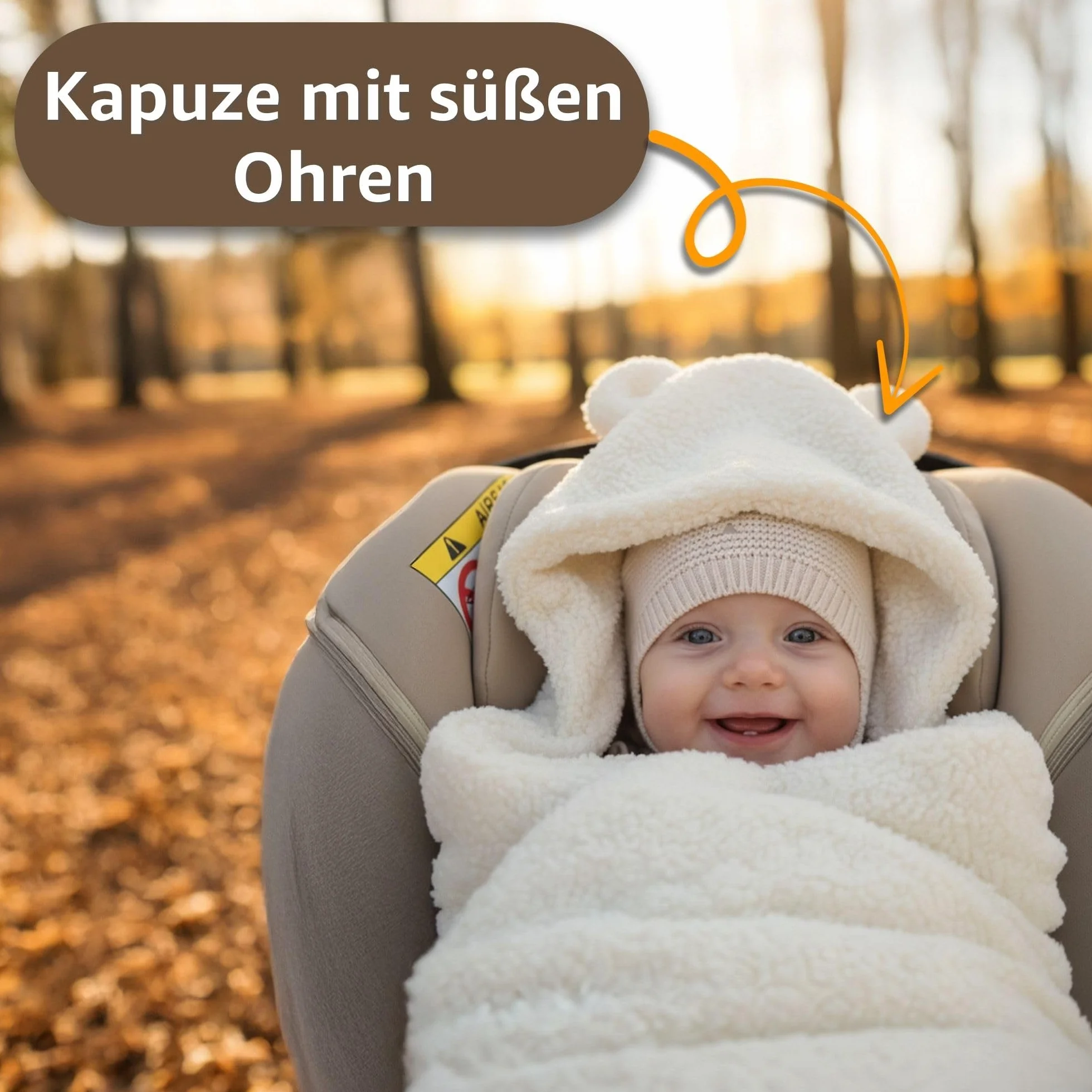 Copertina Avvolgente Seggiolino Auto Neonato Sacco Nanna Invernale Footmuff Passeggino Accessorio Neonati Bimbi Piccoli Calda Morbida