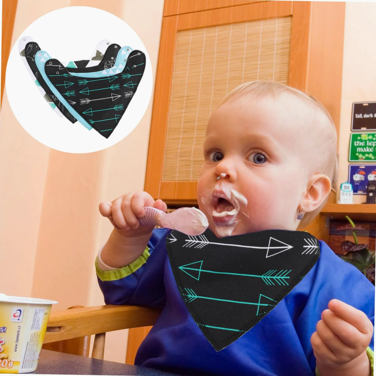 Toyvian 12pezzi Bavaglini Per Cotone Impermeabili Da Bandana Assorbente Per Alimentazione e Salivazione Morbidi e Delicati Sulla Per Mesi