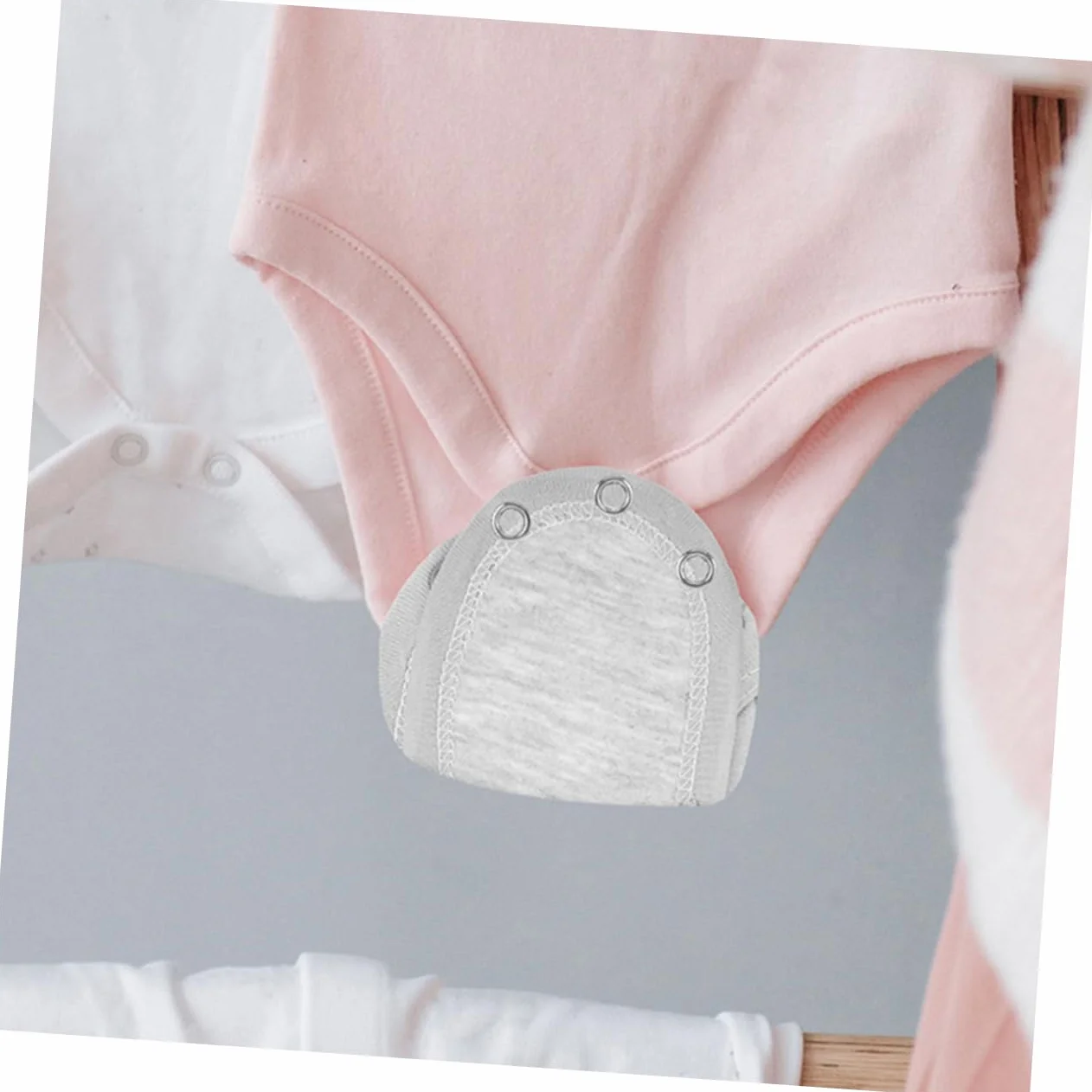 POPETPOP Estensore per Body Ragazza in Cotone Morbido Doppio Strato, 10 Pezzi Bianco Lavabile in Lavatrice, per Allungare Tutine e Pannolini