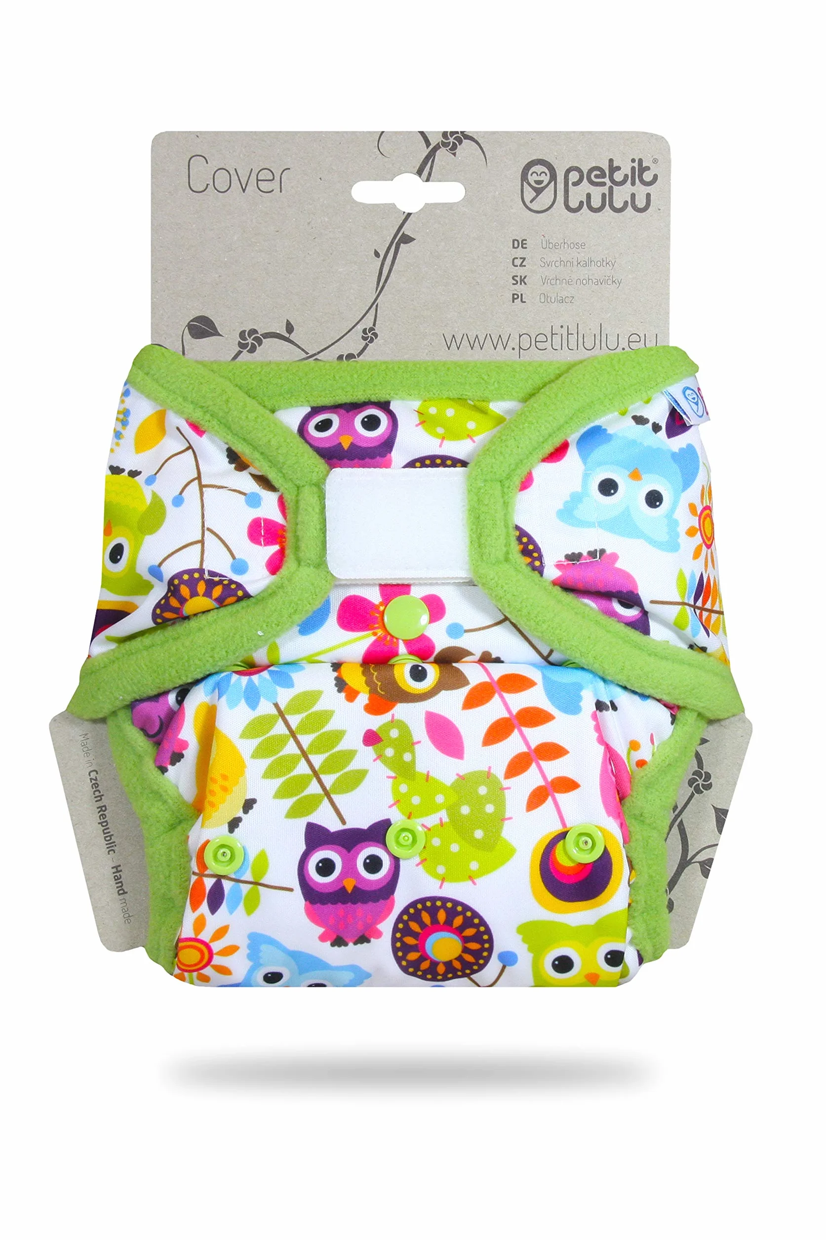 Petit Lulu, Mutandina in tessuto con chiusura in velcro per bambini, taglia unica, 4-15 kg