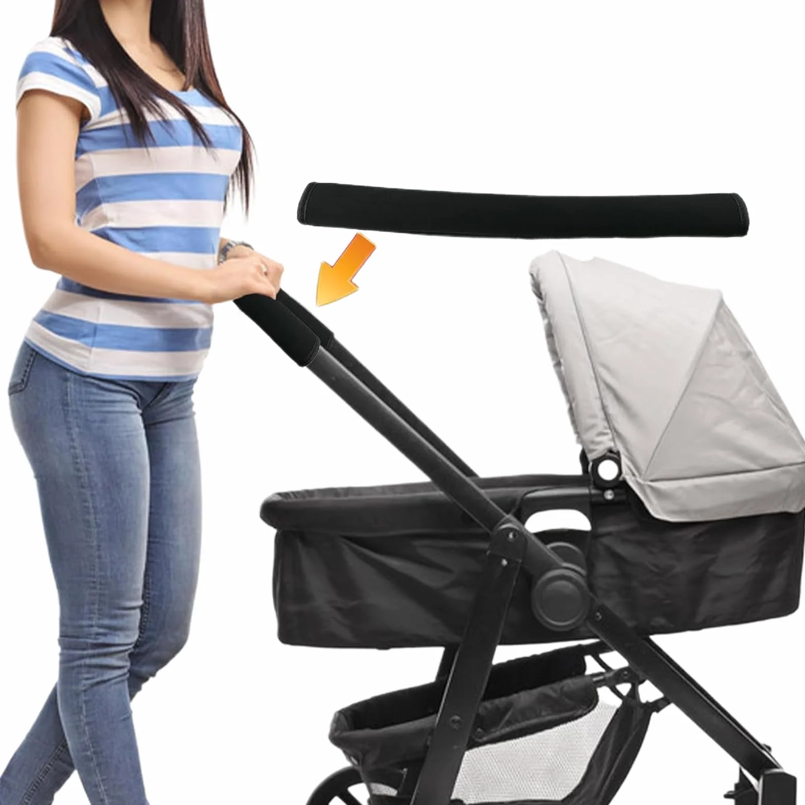 Copertura Manubrio Passeggino | Coprimaniglia Passeggino Rimovibile,Fascia Antipolvere per Protezione | Inverno Viaggi Urbini Parco Passeggiate All'Aperto