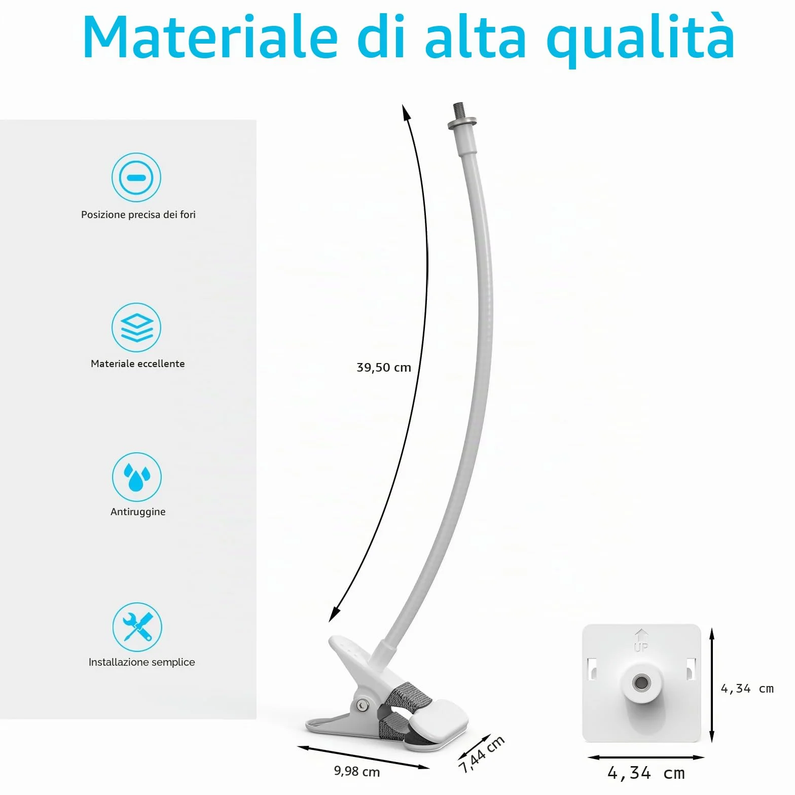 HOLACA Supporto a clip compatibile con GHB ABM700/SM50B, supporto baby monitor per 720P OBVHNUA 900ES1/900ES2