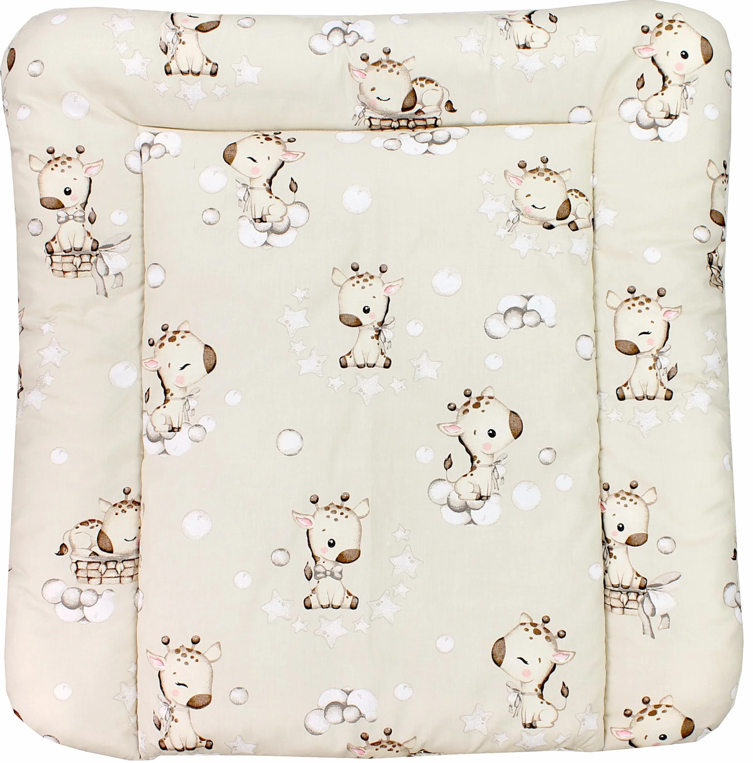 TupTam Materassino per Fasciatoio il cambio Pannolino Bebè, Giraffa/Beige, 70 x 50 cm