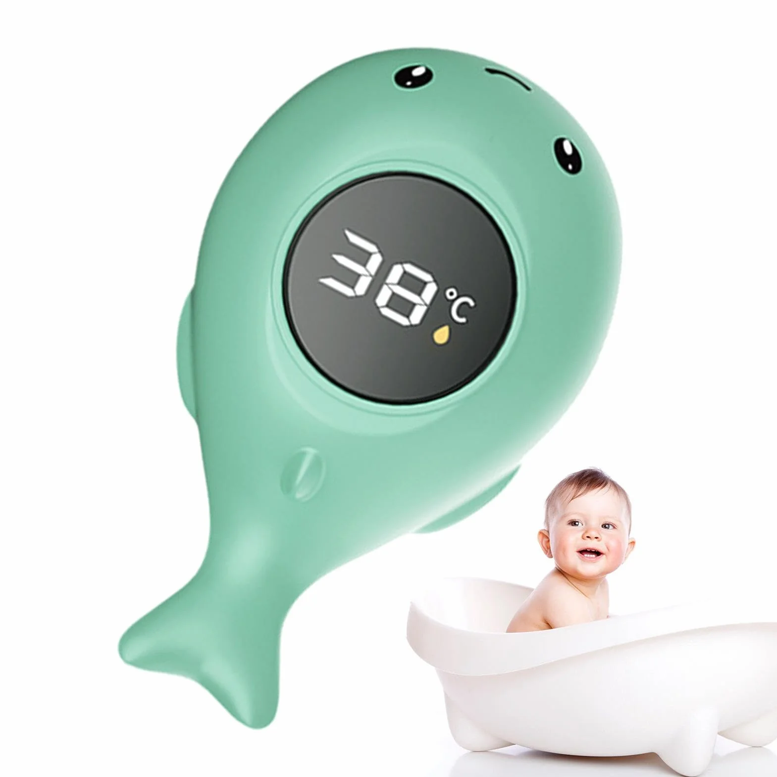 Termometro Vasca Bagno | Termometro Digitale Da Bagno Neonato | Termometro Bagnetto Bambini | Termometro Per Temperatura Acqua Bagnetto Neonato, Design Delle Balene