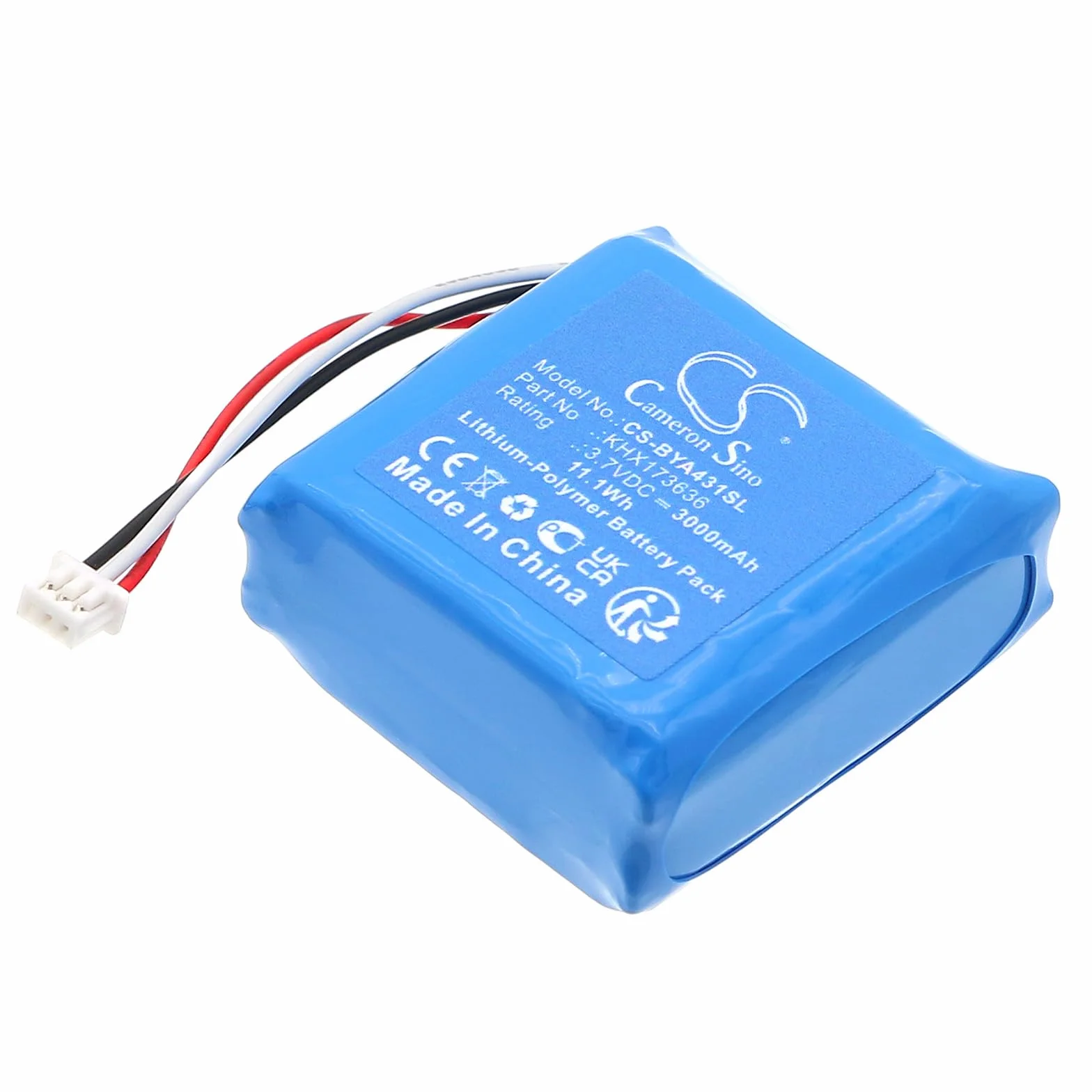 TECHTEK Batteria 3000mAh compatibile con [Babymoov] A014429, A014431, A014433, Babyphone YOO Go+ HD, Babyphone YOO Roll sostituisce KHX173636