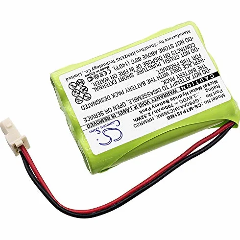 TECHTEK Batteria 700mAh compatibile con [Fisher-Price] J2457, J2458, M6163, TEL10160, per [Motorola] MBP33S, MBP33SPU, MBP33XL, MBP33XLPU, MBP36PU, MBP36S, MBP36SPU, MBP481, MBP482, MBP483, MBP48 FBA