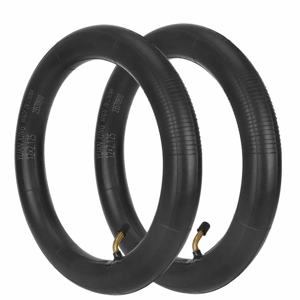 TREFAN 12 x 2,125 tubi interni ed esterni 12 pollici doppio spessore passeggino tubo 12 1/2 x 2 1/4 tubo con valvola angolare 45° compatibile per passeggino, triciciclo girante, bicicletta per bambini