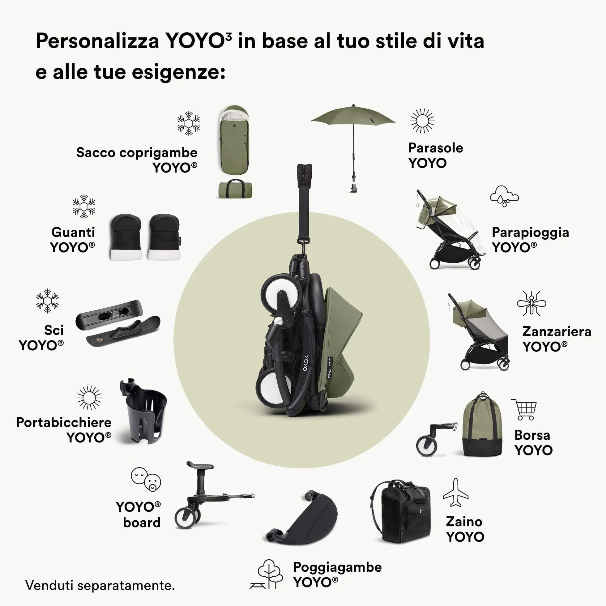 Stokke YOYO Connect, Nero - Trasforma il tuo YOYO in un passeggino doppio - Perfetto per gemelli o bambini con poca differenza di età