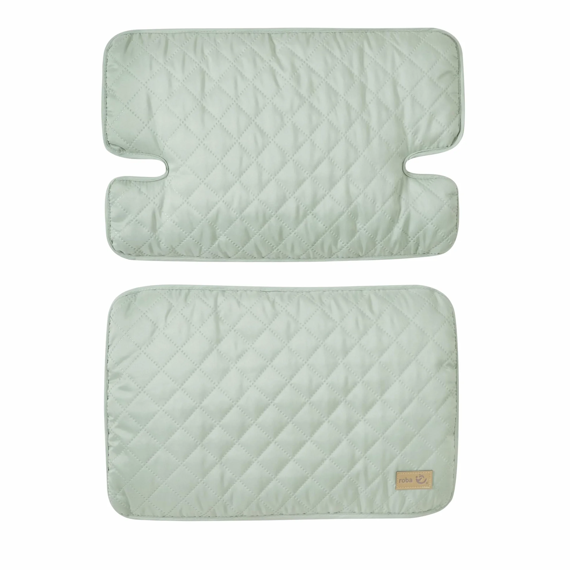 roba riduttore di seduta 2 pezzi “roba Style” - accessorio per seggiolone “Nature Up” - cuscino del sedile imbottito e facile da pulire - da 6 mesi - verde ghiaccio (Frosty Green)