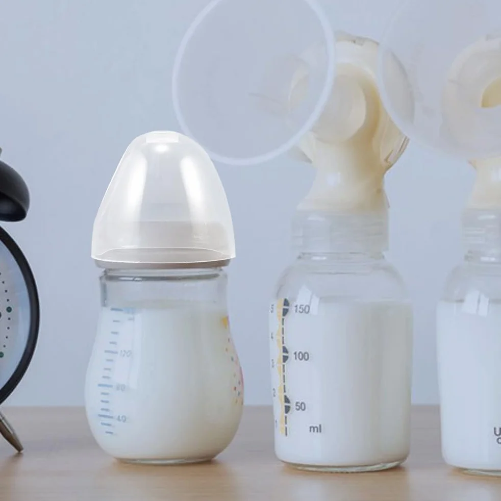 Coperchi Riutilizzabili per Tettarelle Tappo Anti-Perdita in Plastica, Tappi di Ricambio per Bottiglie del Latte a Bocca Larga, Accessori per Allattamento e Protezione Polvere