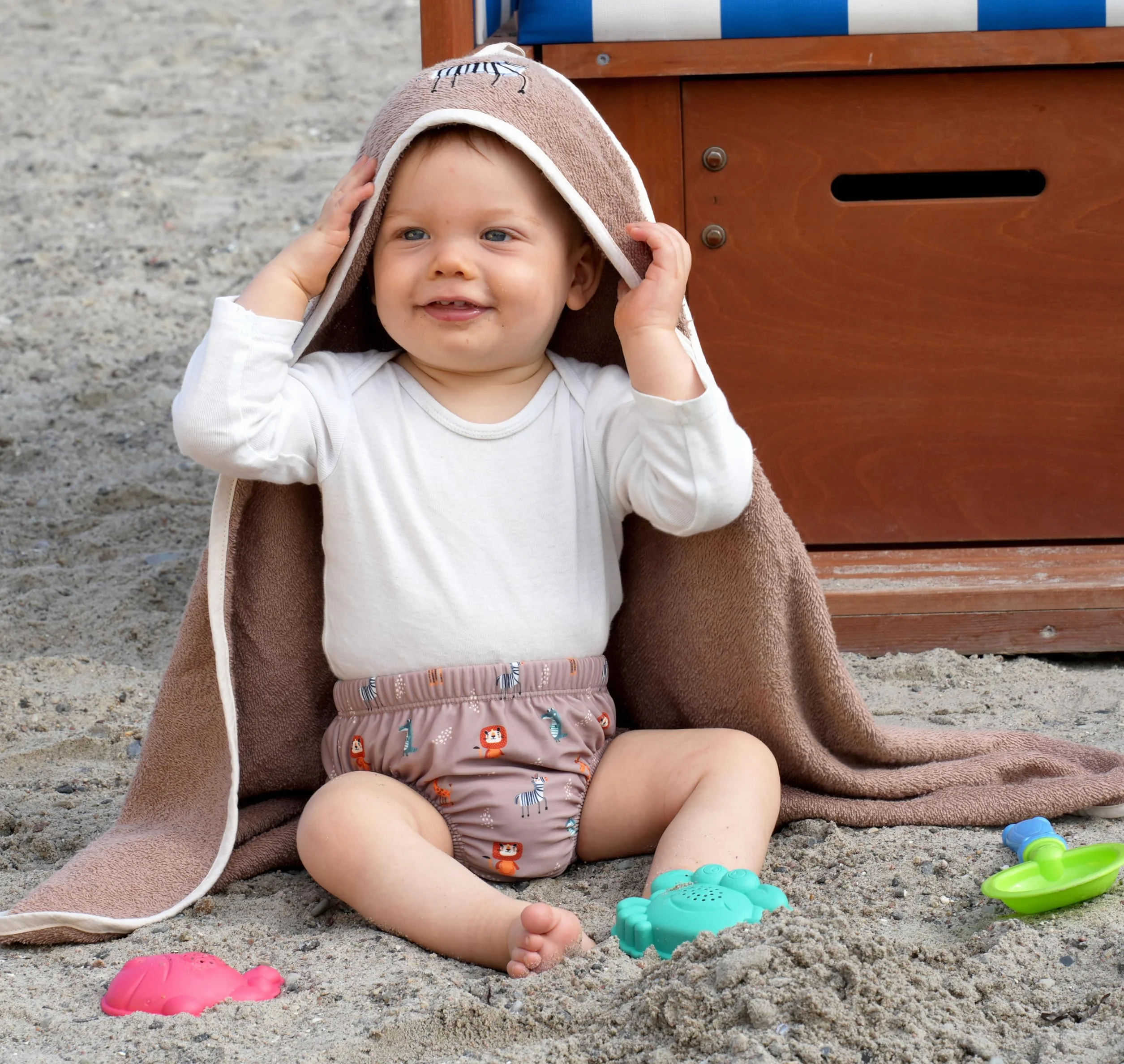 Playshoes Pannolino da Bagno UV, Fauna Selvatica, 86/92 cm