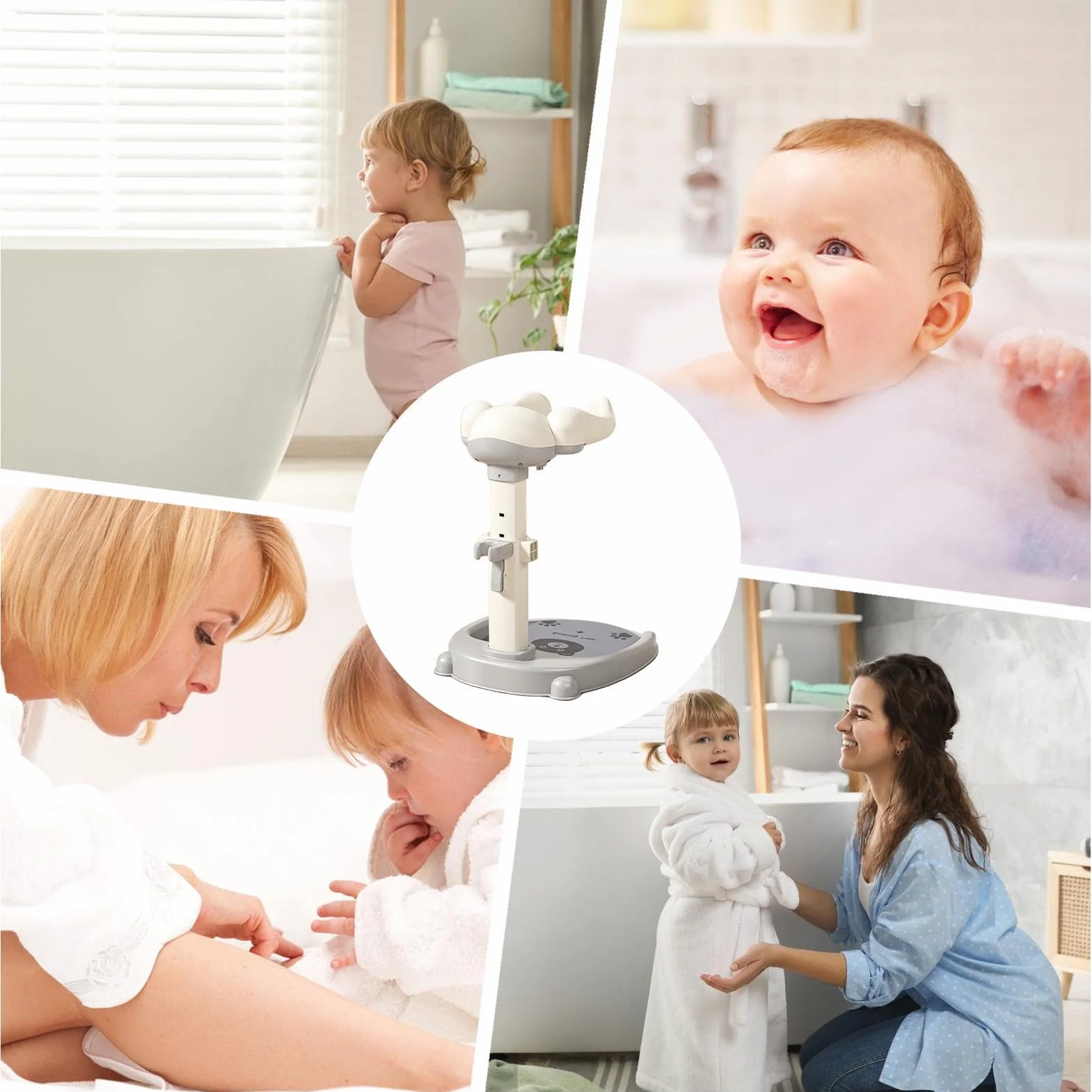 Supporto In Piedi Per Bambini Durante La Doccia | Aiutante Portaoggetti Regolabile | Stand per Bagno Antiscivolo per Bambini Piccoli | Per La Casa La Vasca L'Appartamento I Viaggi Gli Hotel Adatto A R