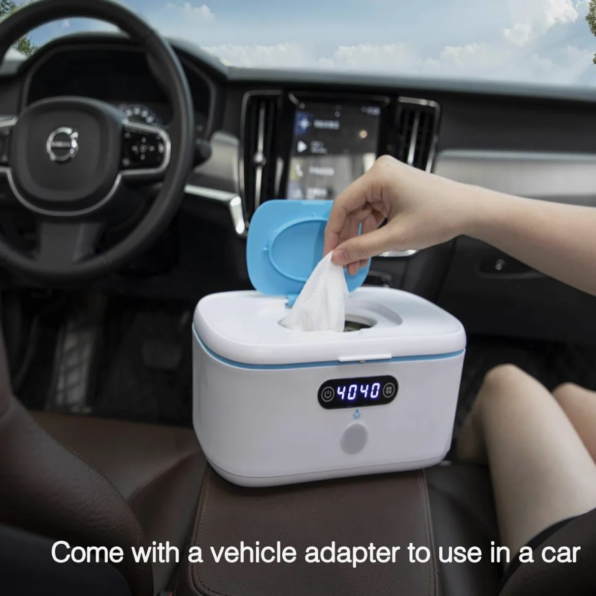 Bellababy Wipe Wamer per veicoli e uso domestico, dispenser di salviette umidificate per bambini e scaldabagno con luce notturna, visualizzazione della temperatura, non c'è bisogno di acqua e spugna,