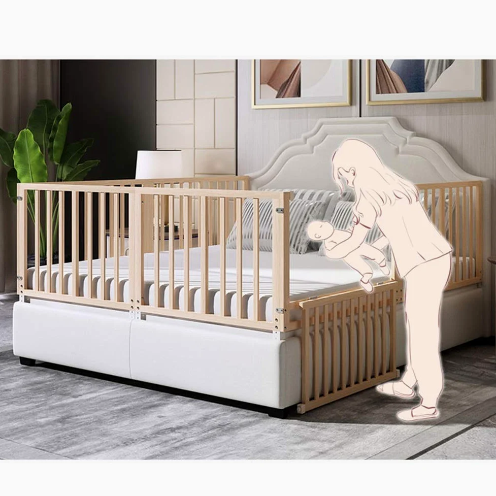 Sponda extra alta in legno per bambini, 190 cm di lunghezza, protezione di sicurezza per prevenire le cadute, disponibile in 4 lunghezze e colori, ideale per la sicurezza dei bambini a casa