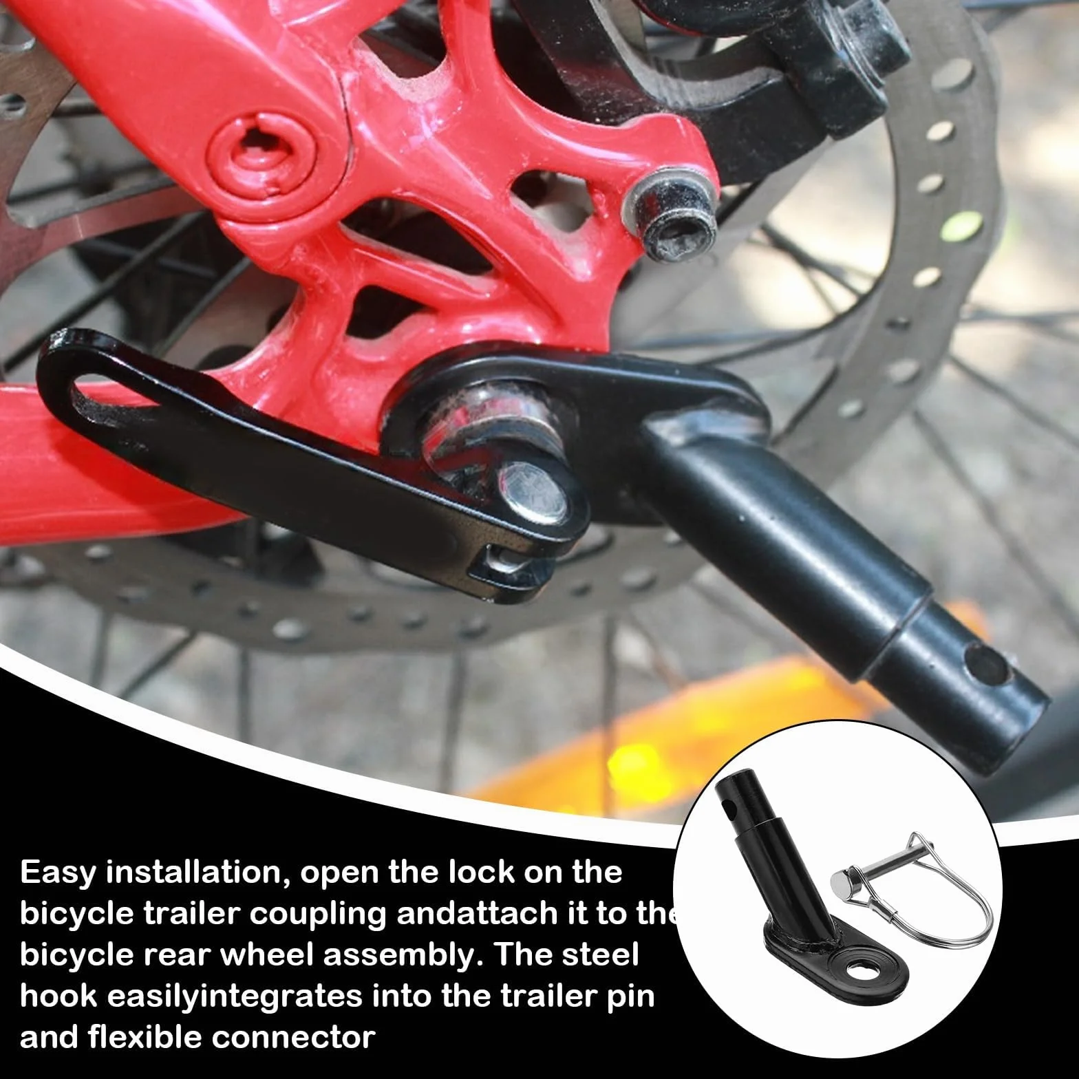 Frizione Rimorchio Bicicletta,Frizione Croozer,Gancio di traino per bicicletta,Frizione per bicicletta per rimorchio,Accoppiamento universale per bicicletta per bambini rimorchio passeggino rimorchio