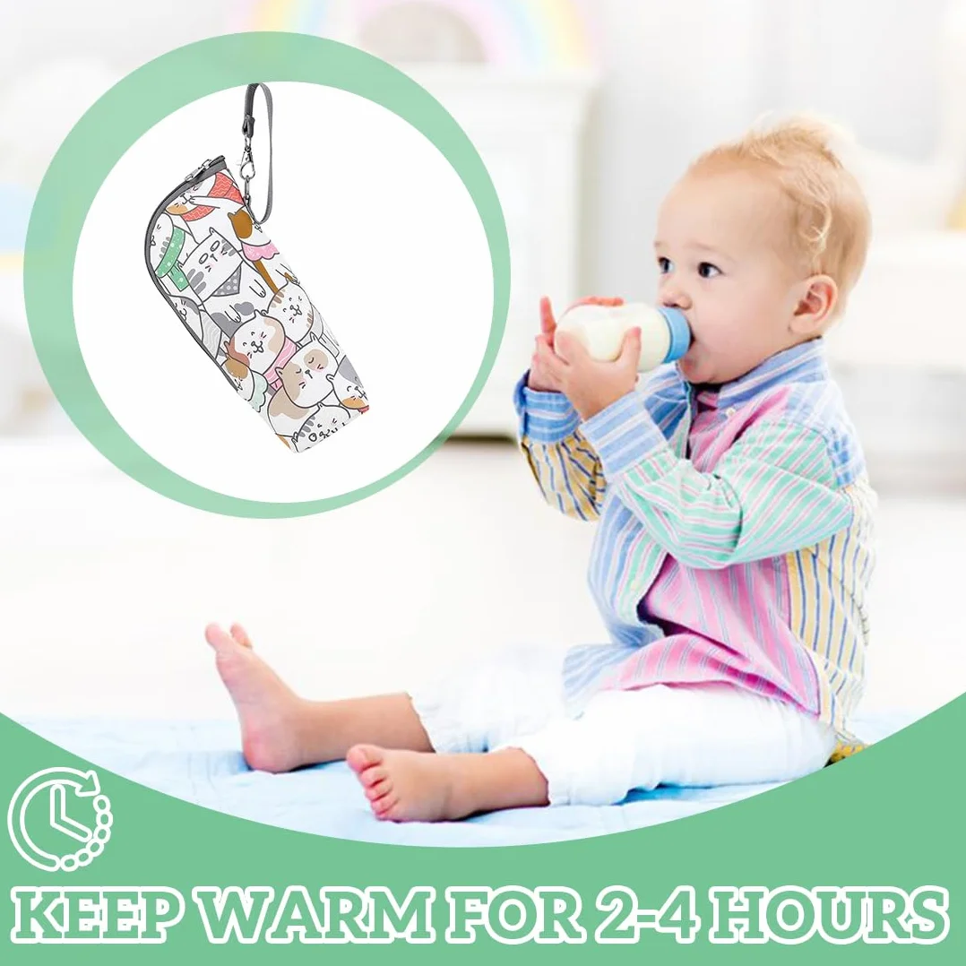 1 Pezzo Porta Biberon Termico Borsa Termica Con Strato Isolante,Borsa Da Viaggio Portatile Per Biberon Appeso Latte Materno Acqua Stoccaggio Sacchetto Di Isolamento