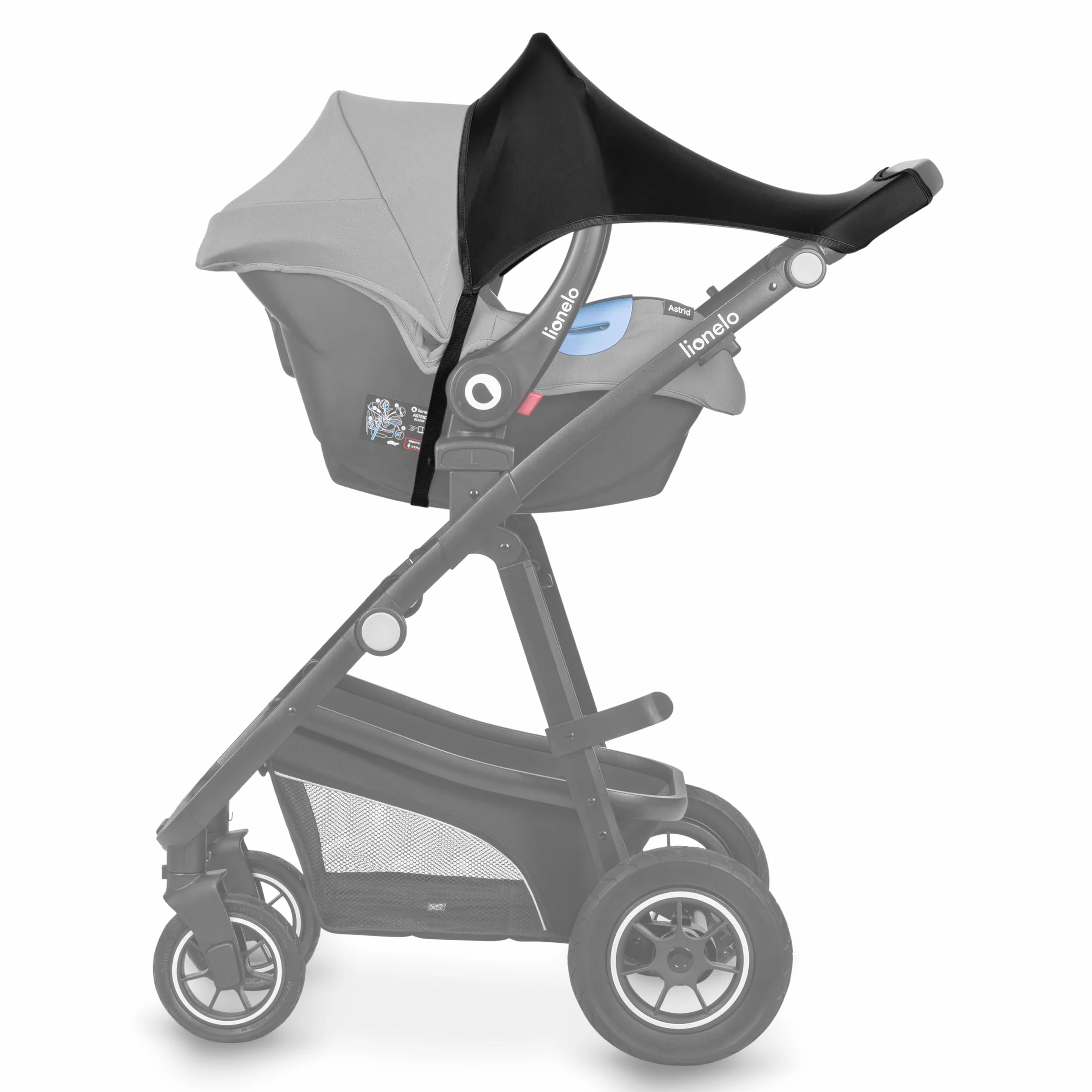 LIONELO STROLLER SUN COVER Capottina Parasole UPF50+, Vela Parasole per Passeggino, Vela Ombreggiante per Passeggino, Misura Universale, Facile da Montare