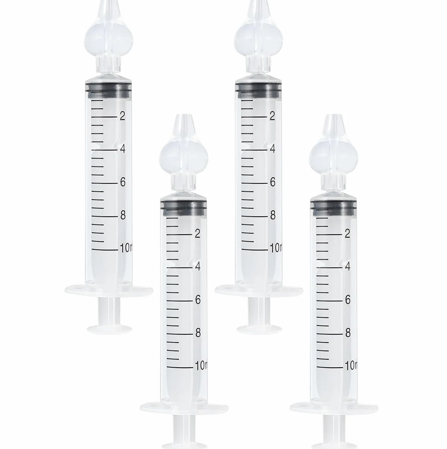Blendura 4 pcs Siringa per Lavaggi Nasali Bambini 10 ml, con Punta Morbida per Siringhe Lavaggio Nasale Neonato, Siringa Nasale per la Pulizia Nasale di Neonati e Bambini