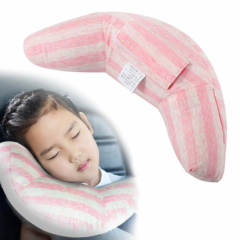 Poggiatesta auto bambini - Auto sicurezza in auto per bambini cuscino spalla cintura Accessori Seggiolini per passeggino e auto perfetti per i bambini che viaggiano (Rosa)